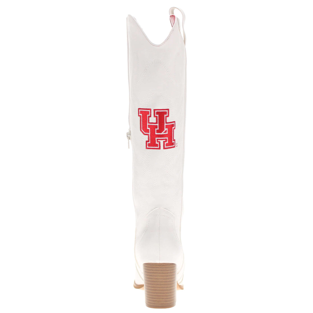 University of Houston Blair Tall White Boot By V By Vaccari
