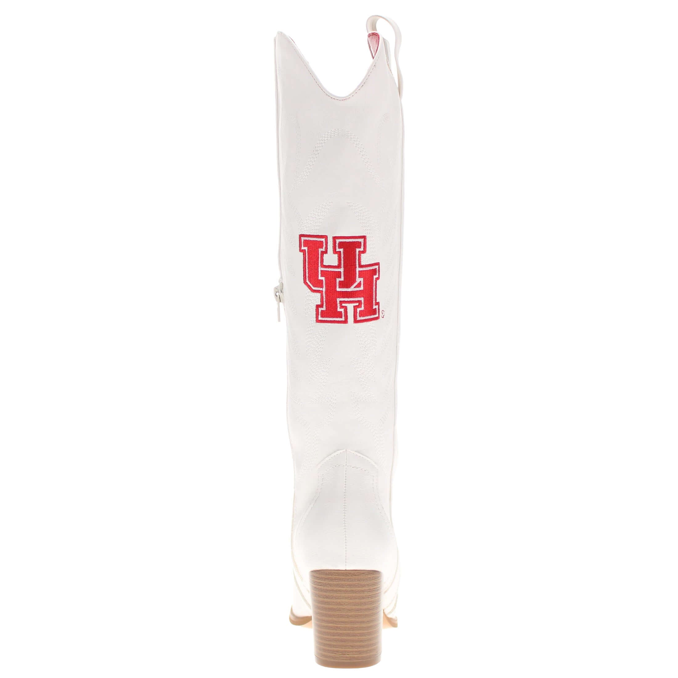 University of Houston Blair Tall White Boot By V By Vaccari