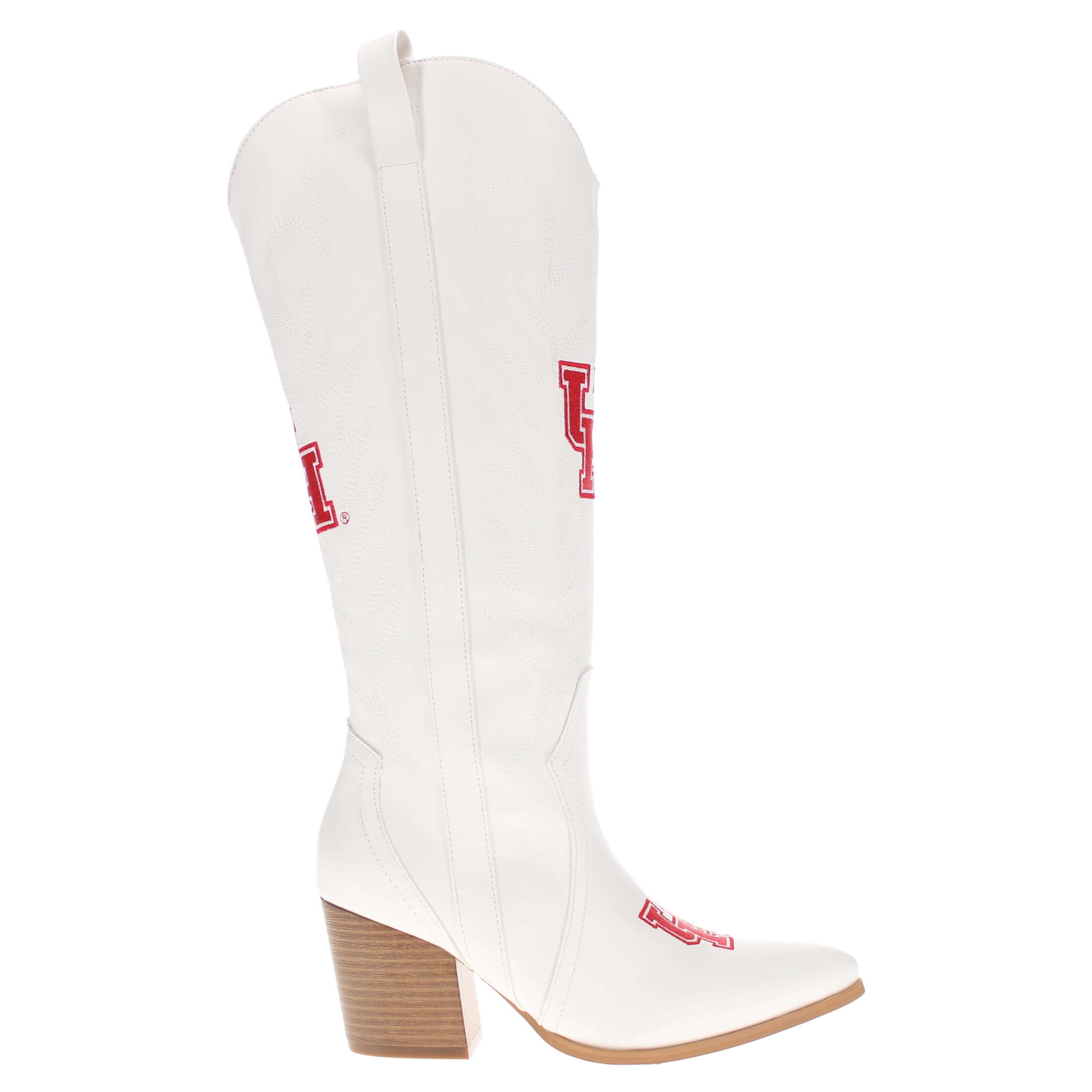 University of Houston Blair Tall White Boot By V By Vaccari