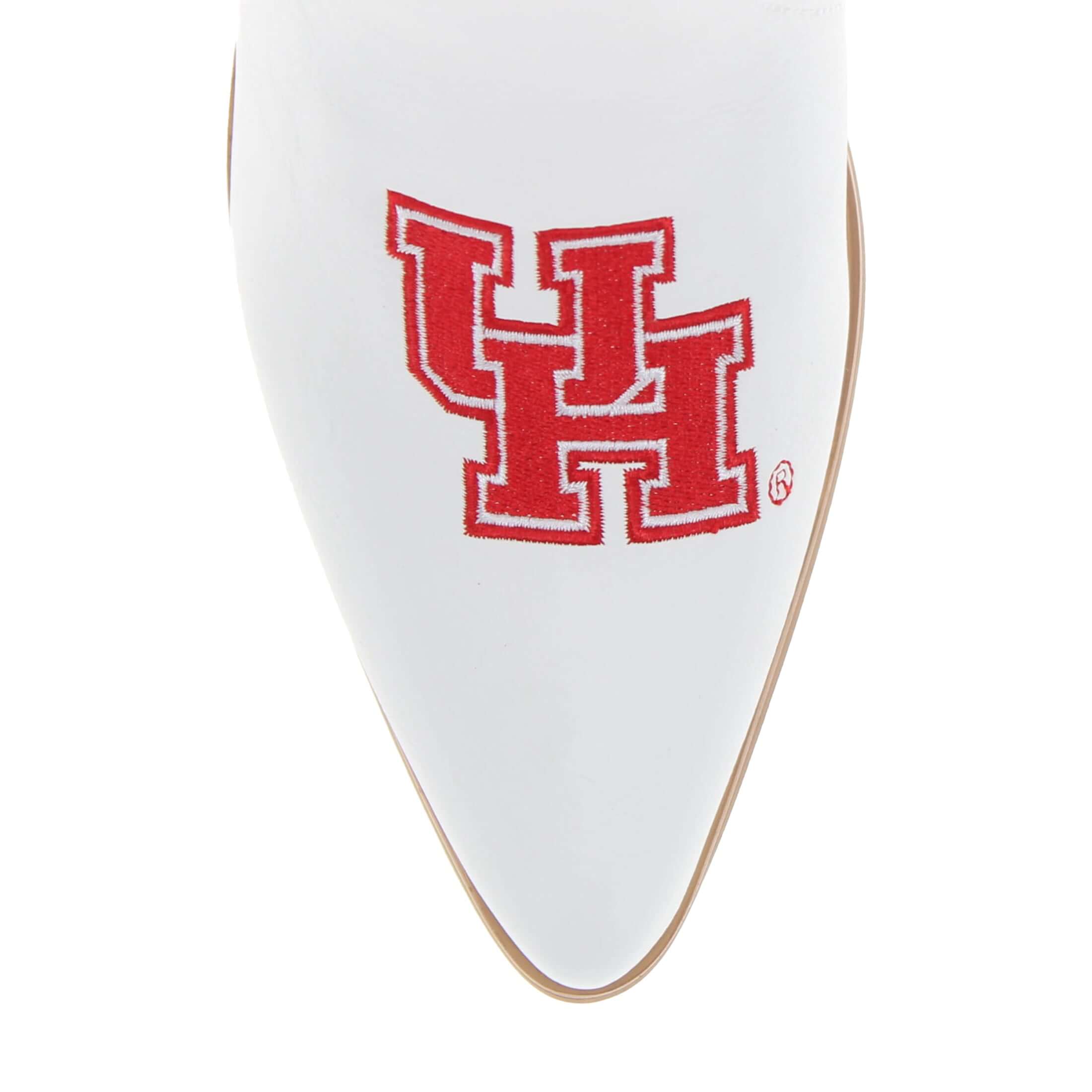 University of Houston Blair Tall White Boot By V By Vaccari