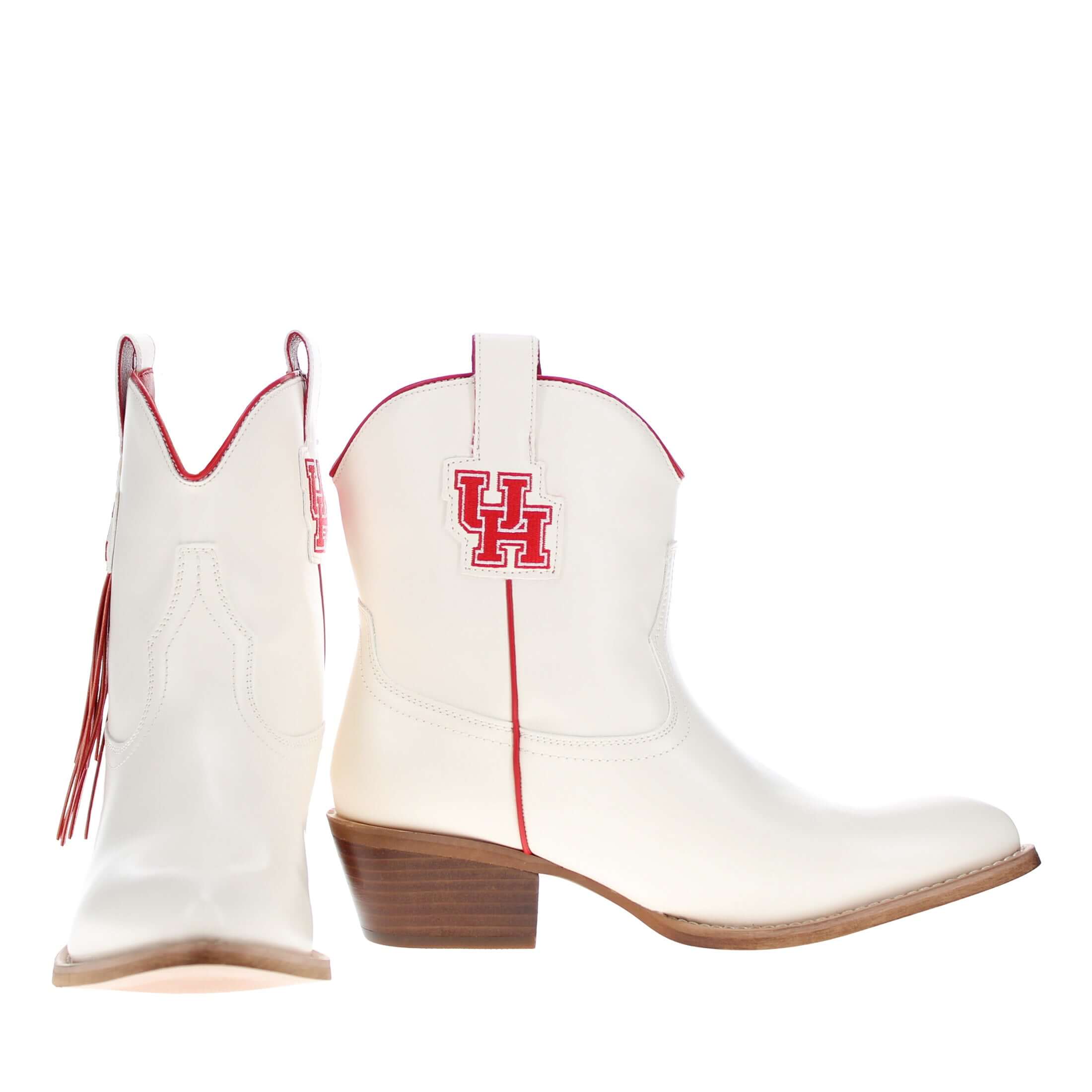 Women's University of Houston Bone Fringe Bootie Lucy By V By Vaccari