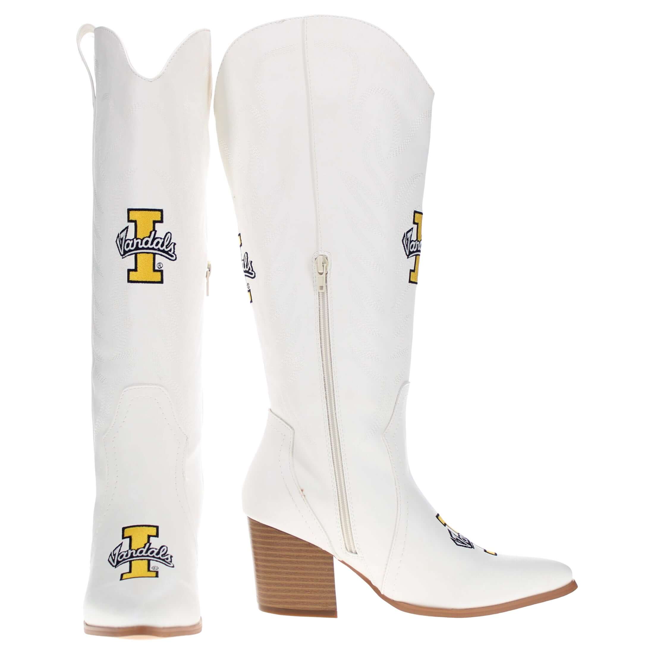 Women's University of Idaho Tall White Boot Blair By V By Vaccari