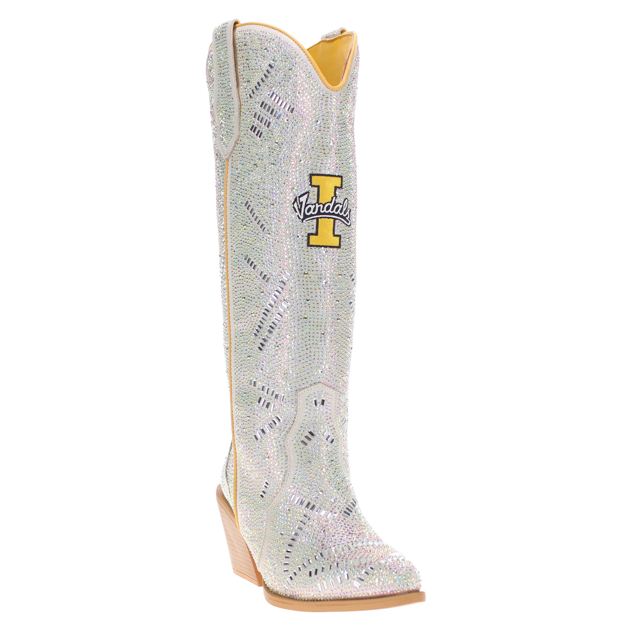 Women's University of Idaho Natural Tall Bling Cowgirl Boots Amber by V by Vaccari