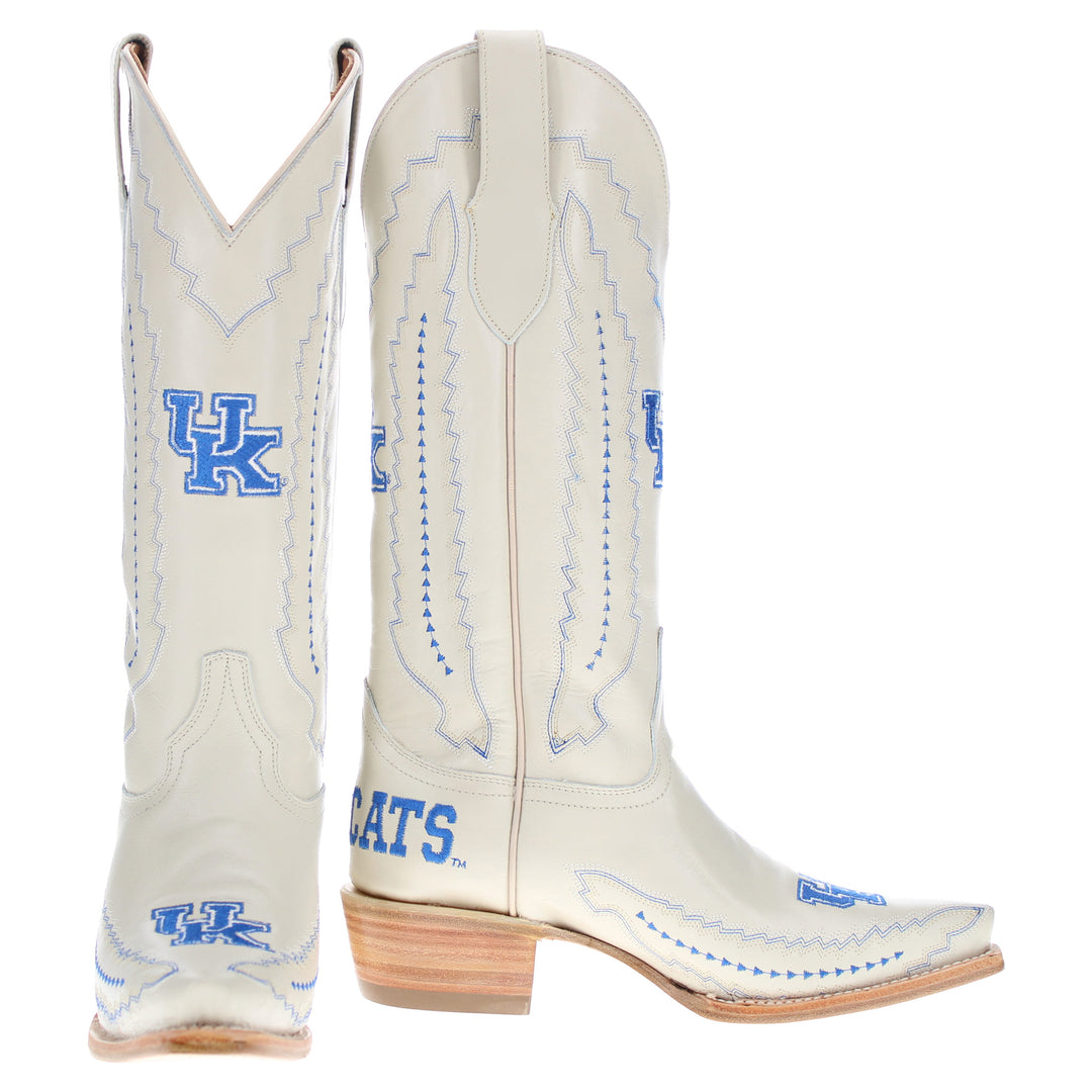 Women's University of Kentucky Bone Snip Toe Cowgirl Boots Naomi by Vaccari