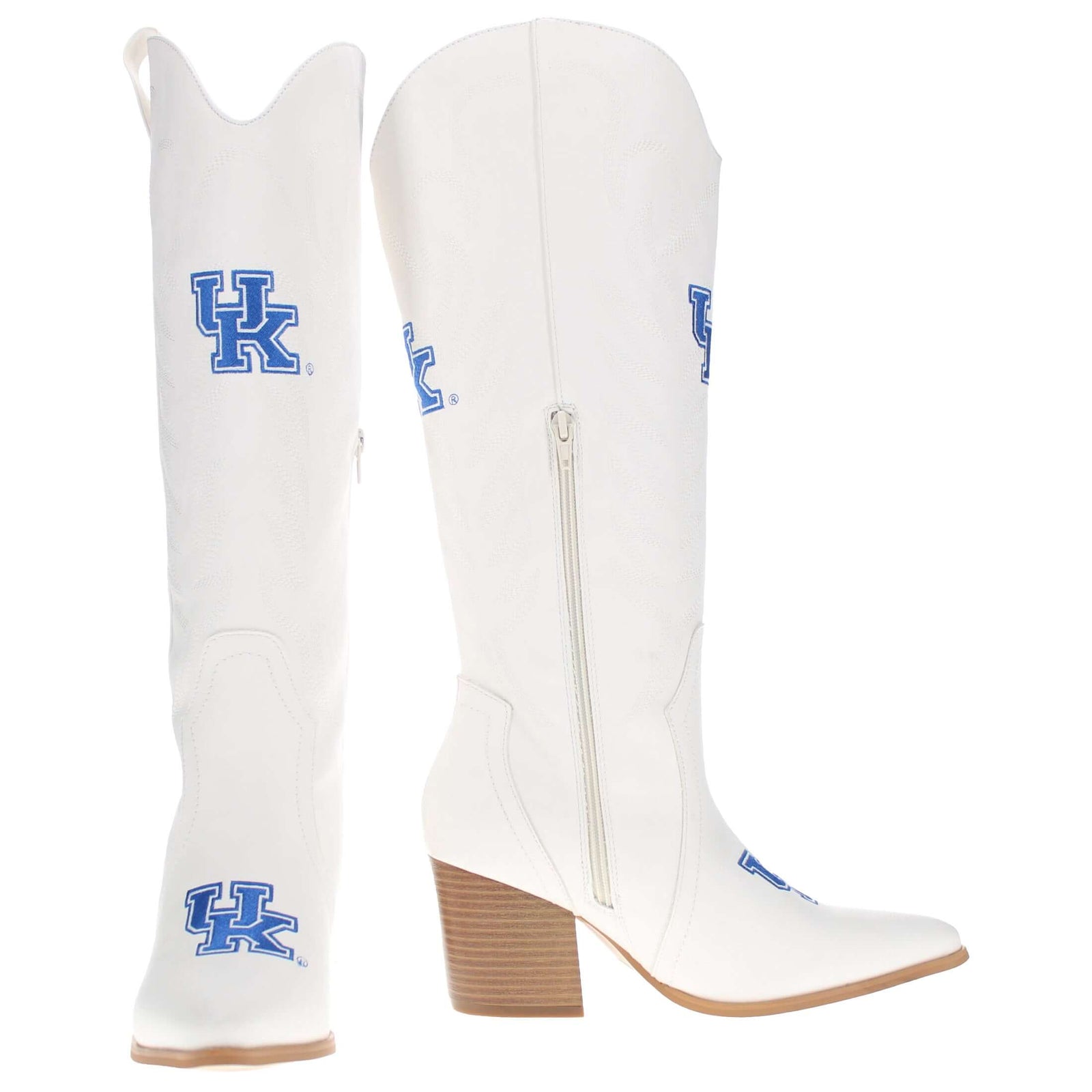 University of Kentucky Blair Tall White Boot By V By Vaccari