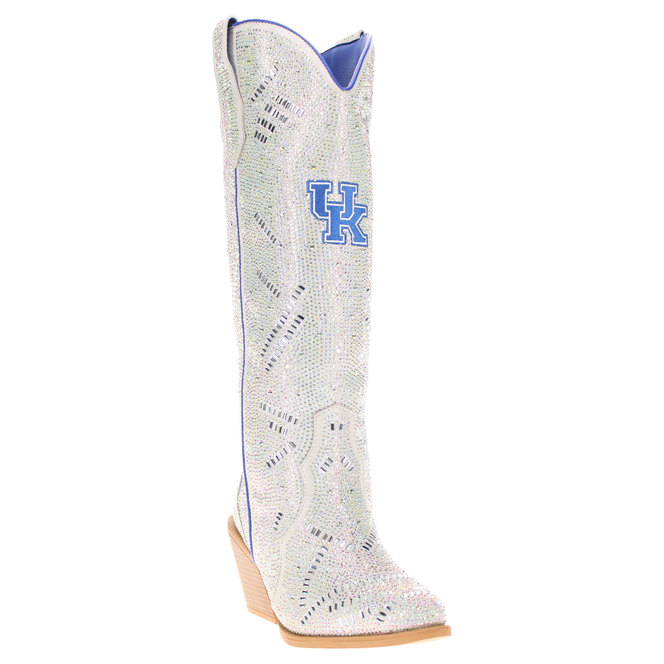 Women's University of Kentucky Natural Tall Bling Cowgirl Boots Amber by V by Vaccari