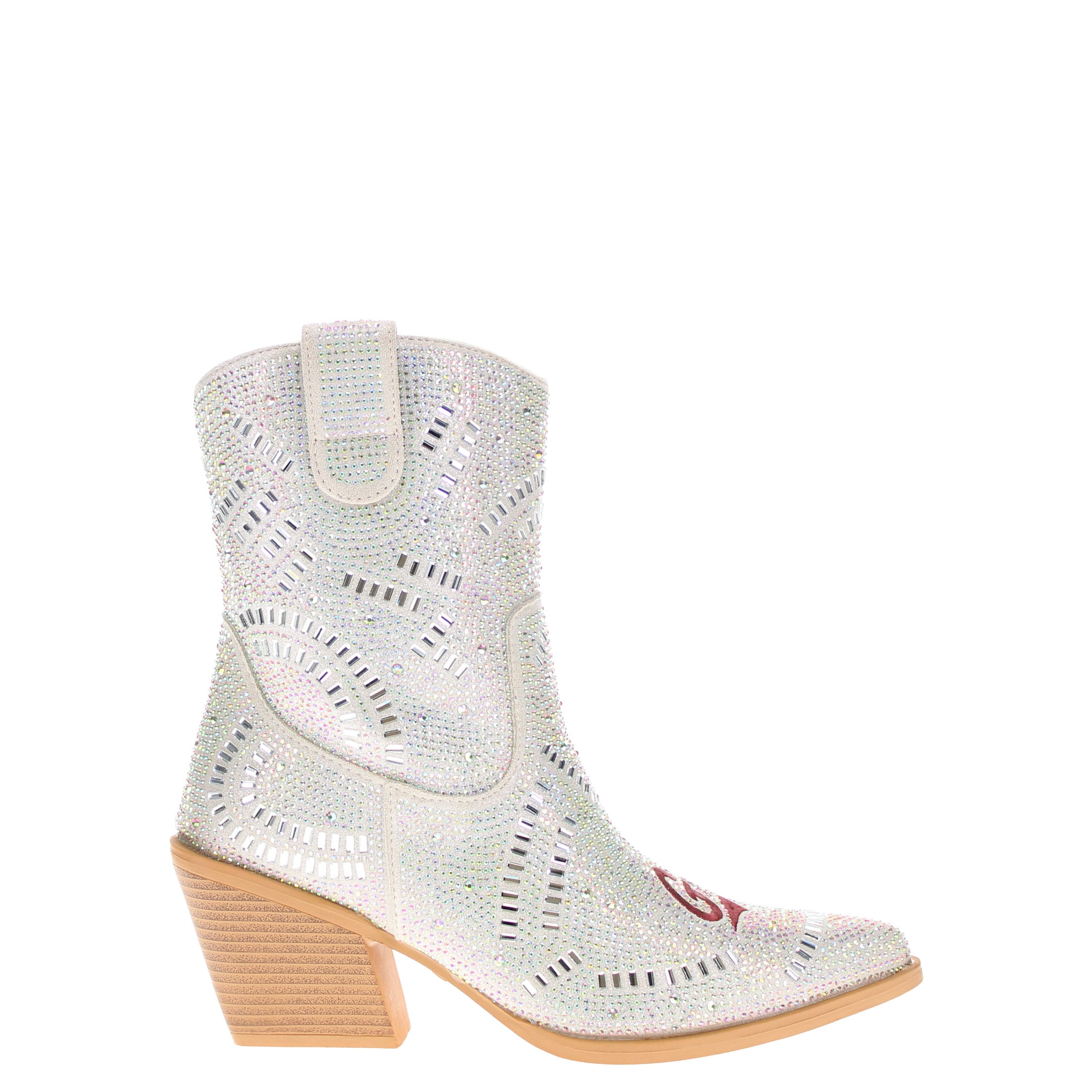 Women's University of Montana Natural Bling Cowgirl Booties Jade by V by Vaccari