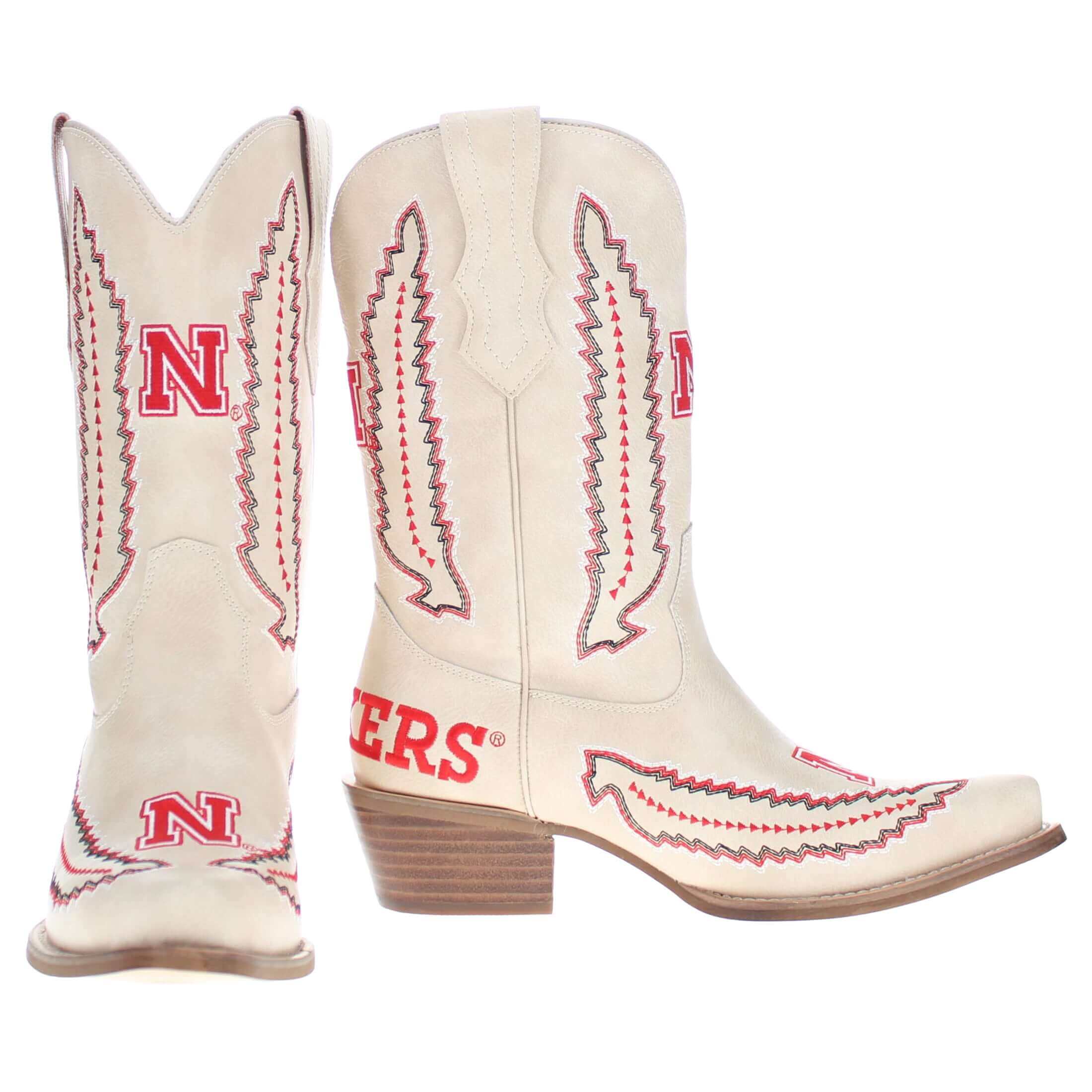 University of Nebraska Mimi Short Bone Boot By V By Vaccari