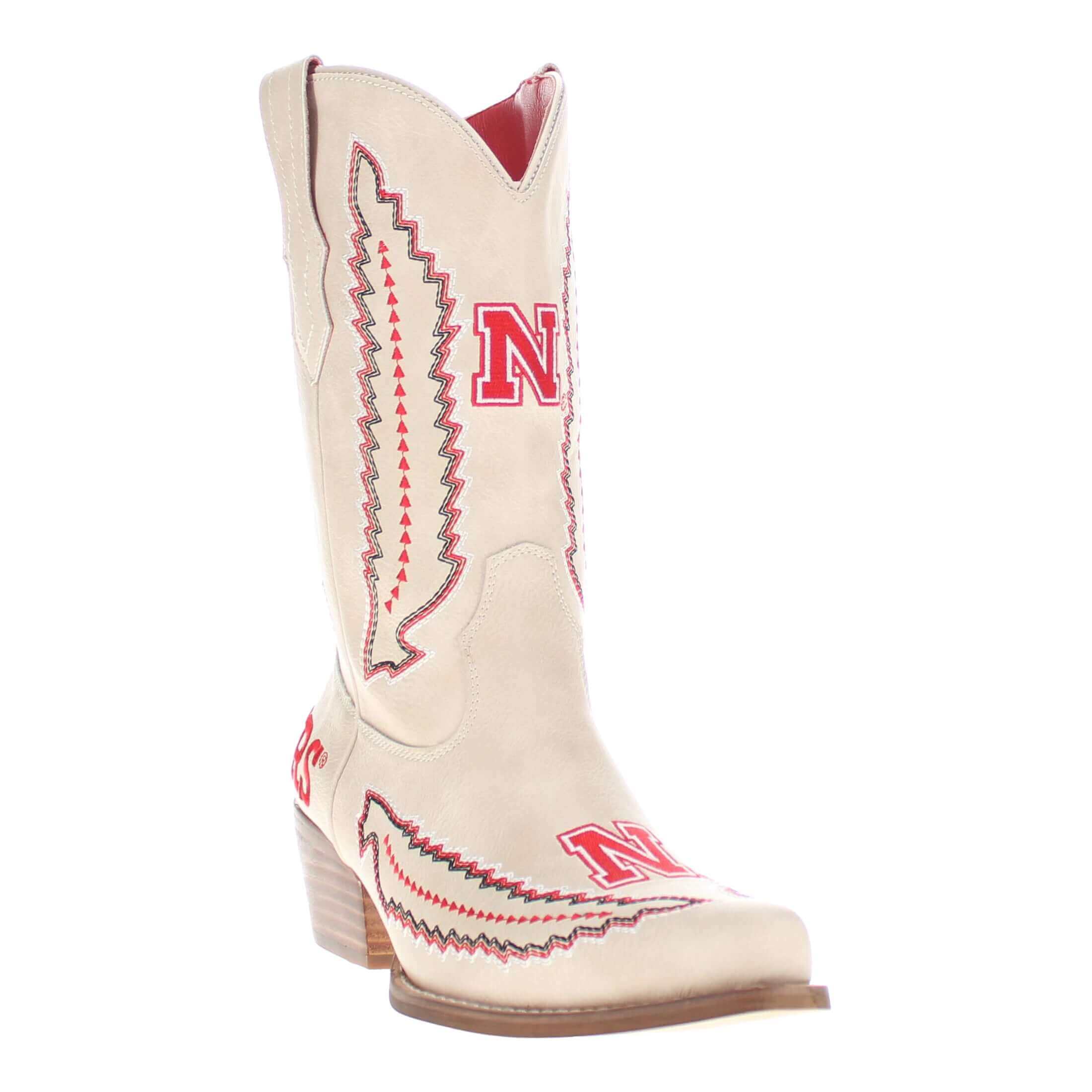 University of Nebraska Mimi Short Bone Boot By V By Vaccari