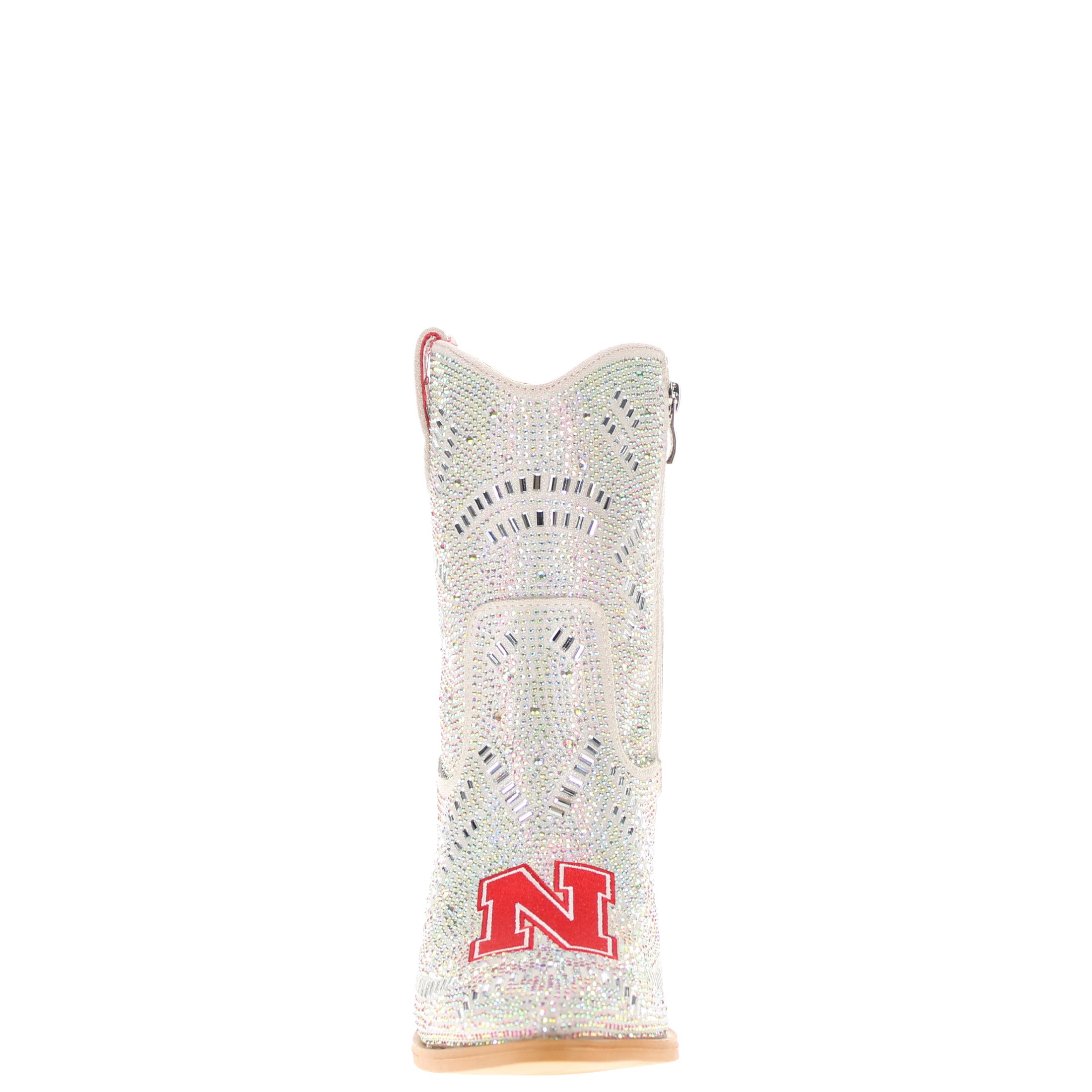 Women's University of Nebraska Natural Bling Cowgirl Booties Jade by V by Vaccari