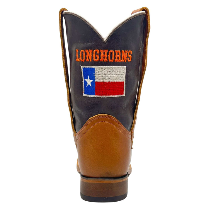 Kid's University of Texas Longhorns Mascot Square Toe Cowboy Boots Dakota by Vaccari