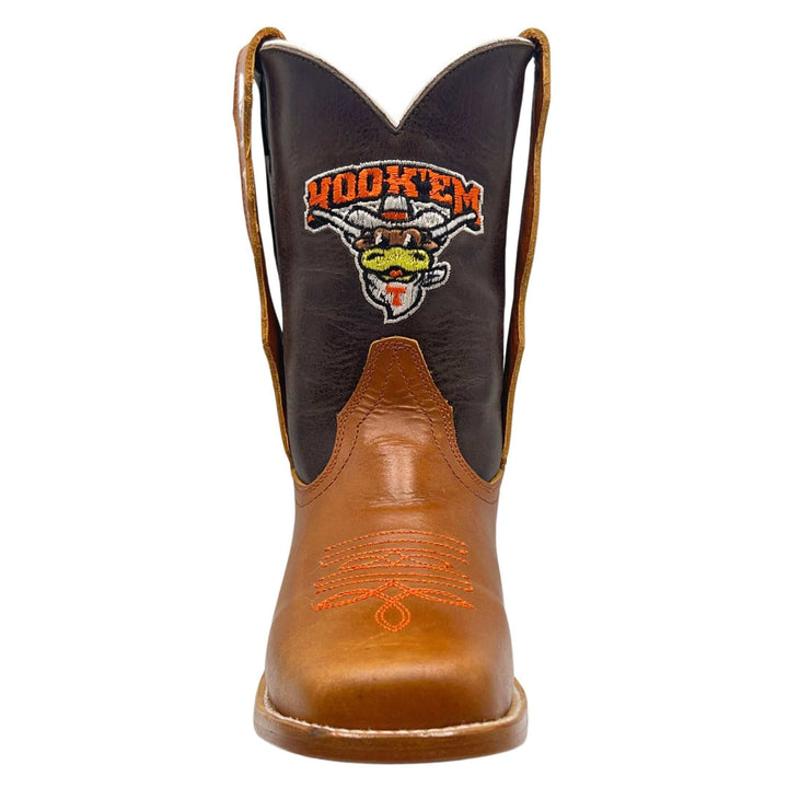 Kid's University of Texas Longhorns Mascot Square Toe Cowboy Boots Dakota by Vaccari