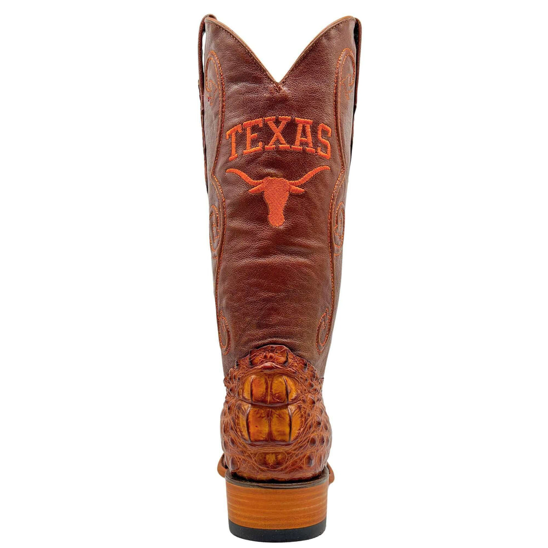 Men's University of Texas Longhorns Cognac Hornback American Alligator Cowboy Boots David by Vaccari #select-a-toe_jw