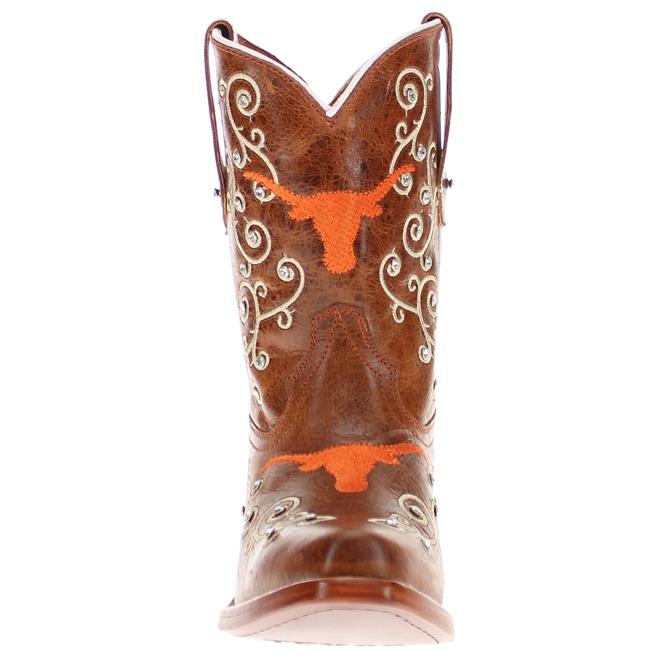 Kid's Chloe University of Texas Scroll Cowgirl Boots by Vaccari