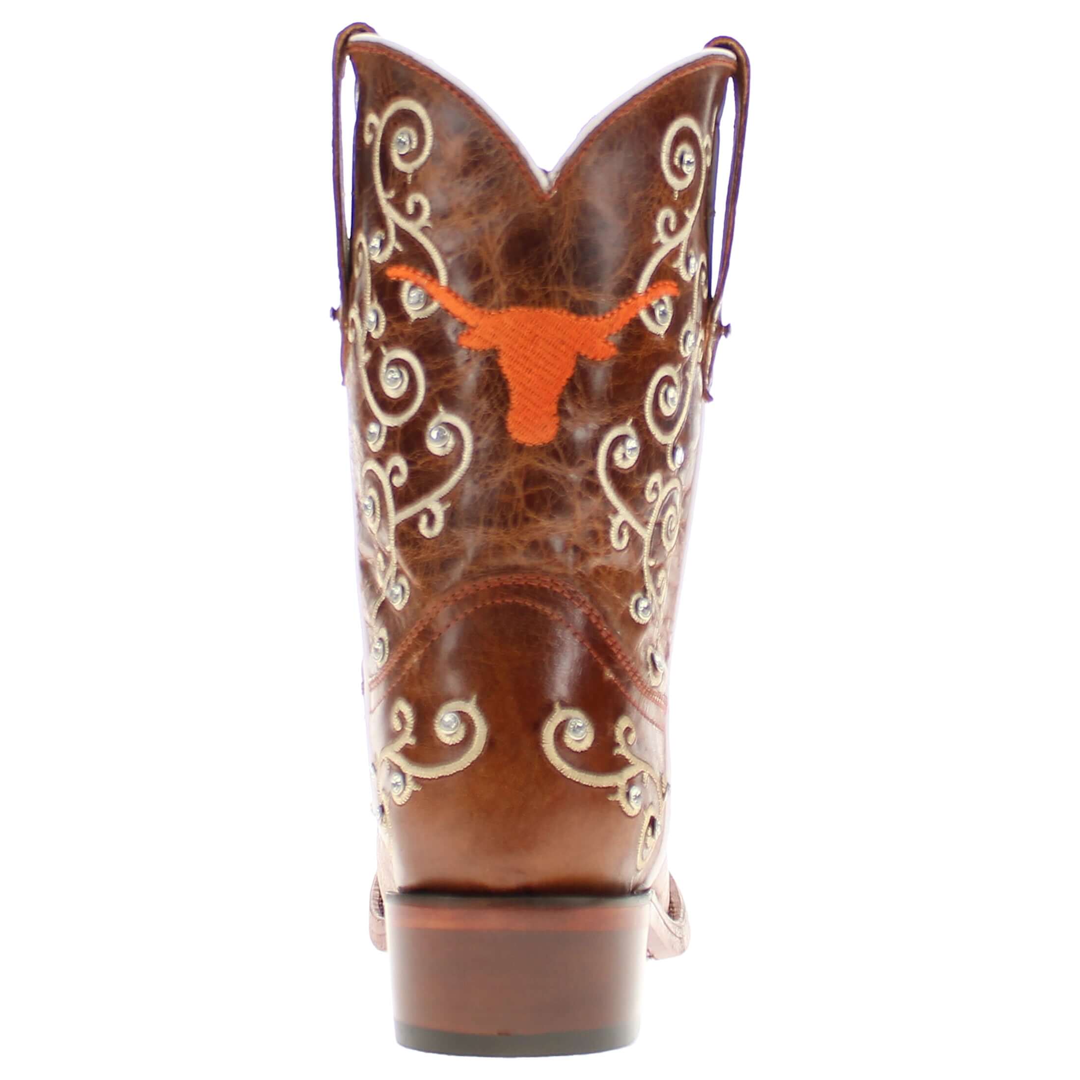Kid's Chloe University of Texas Scroll Cowgirl Boots by Vaccari