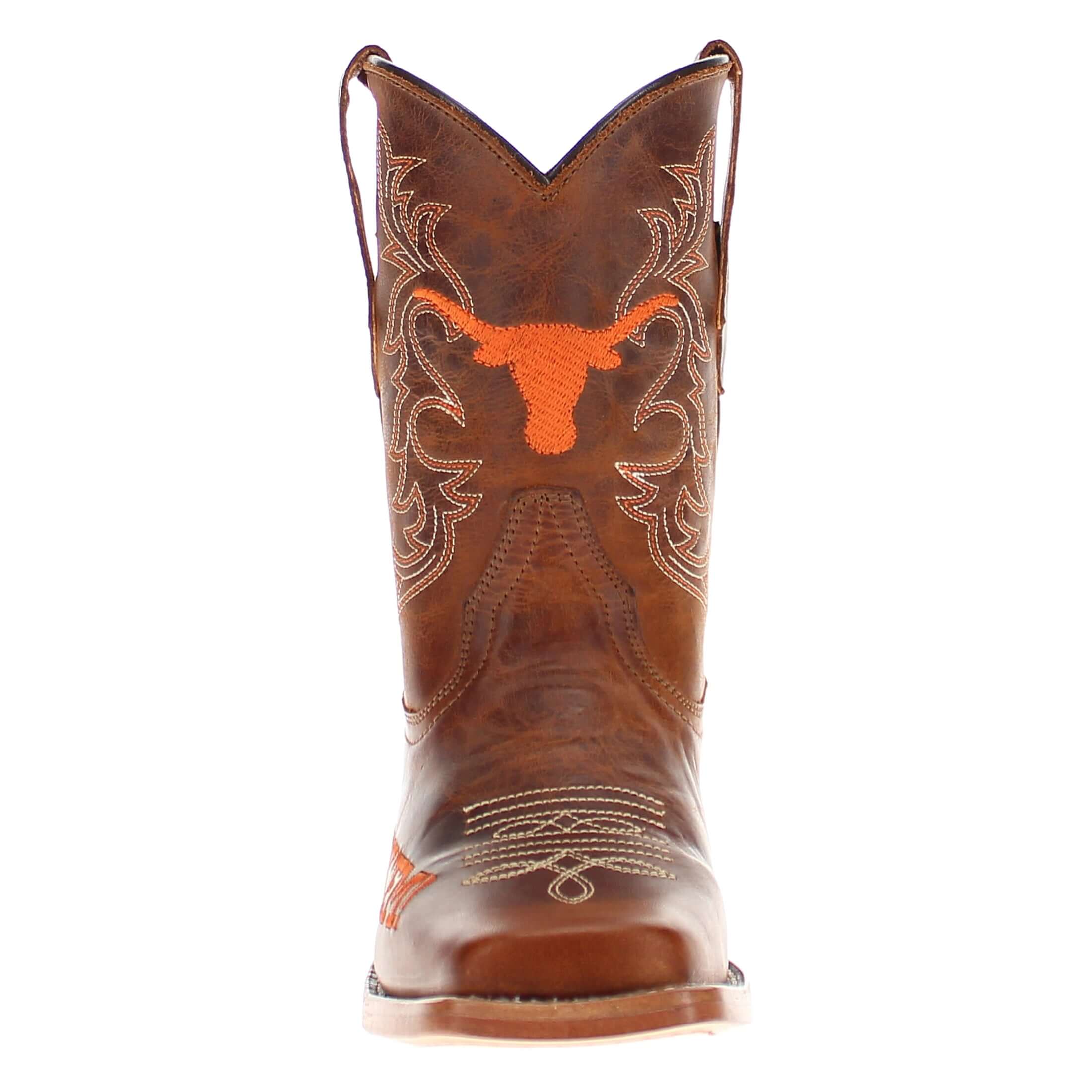 Kid's Blake University of Texas Brown Cowboy Boots by Vaccari