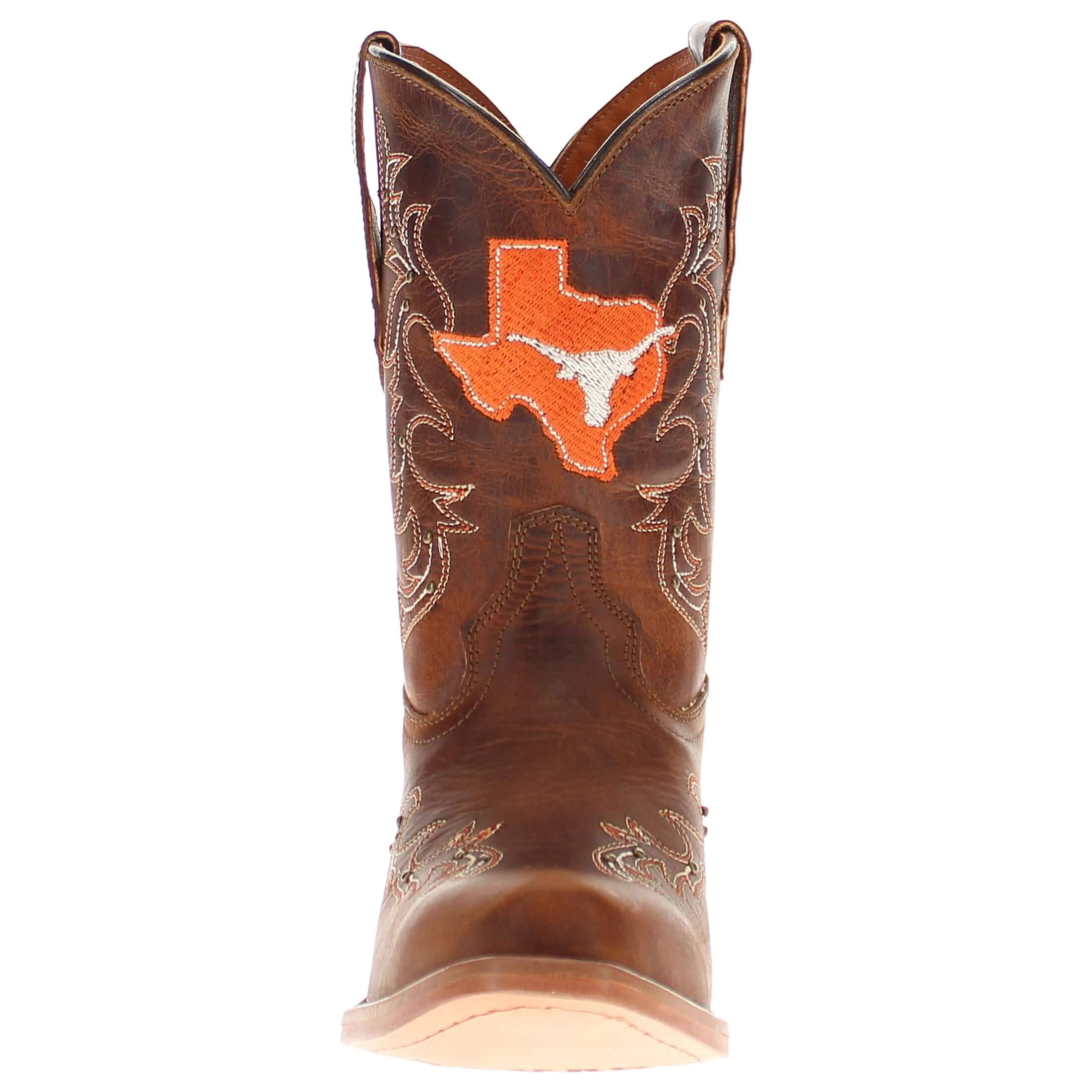 Kid's Amelia University of Texas Brass Studs Cowgirl Boots by Vaccari