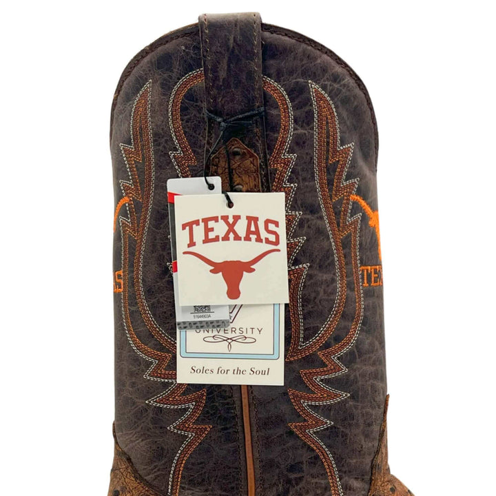 men's university of texas longhorns cowboy boots cognac ostrich print Cooper square toe