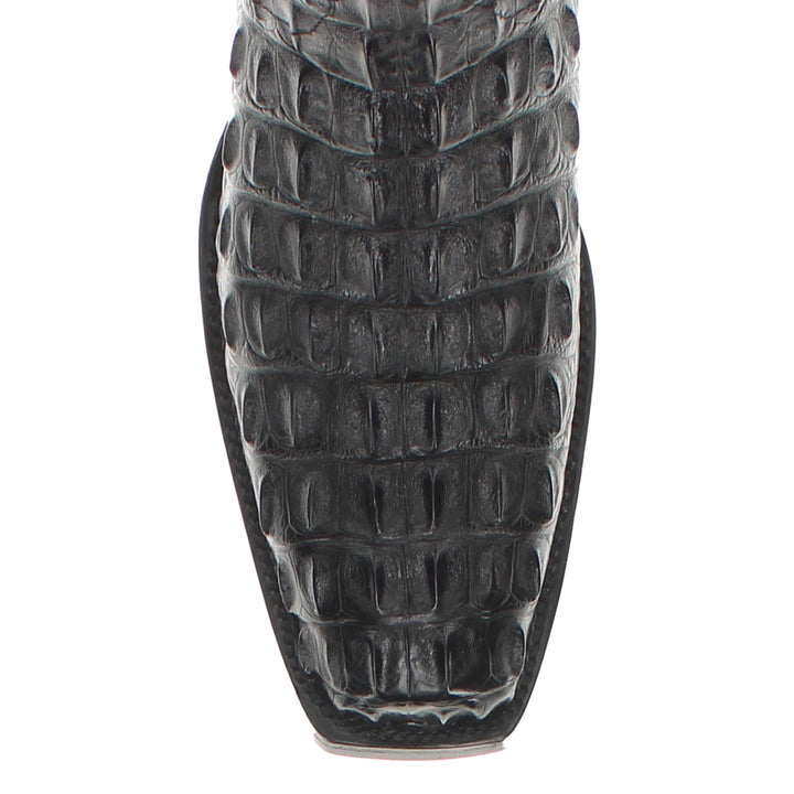 Men's University of Texas Black Hornback Alligator Boots by Vaccari