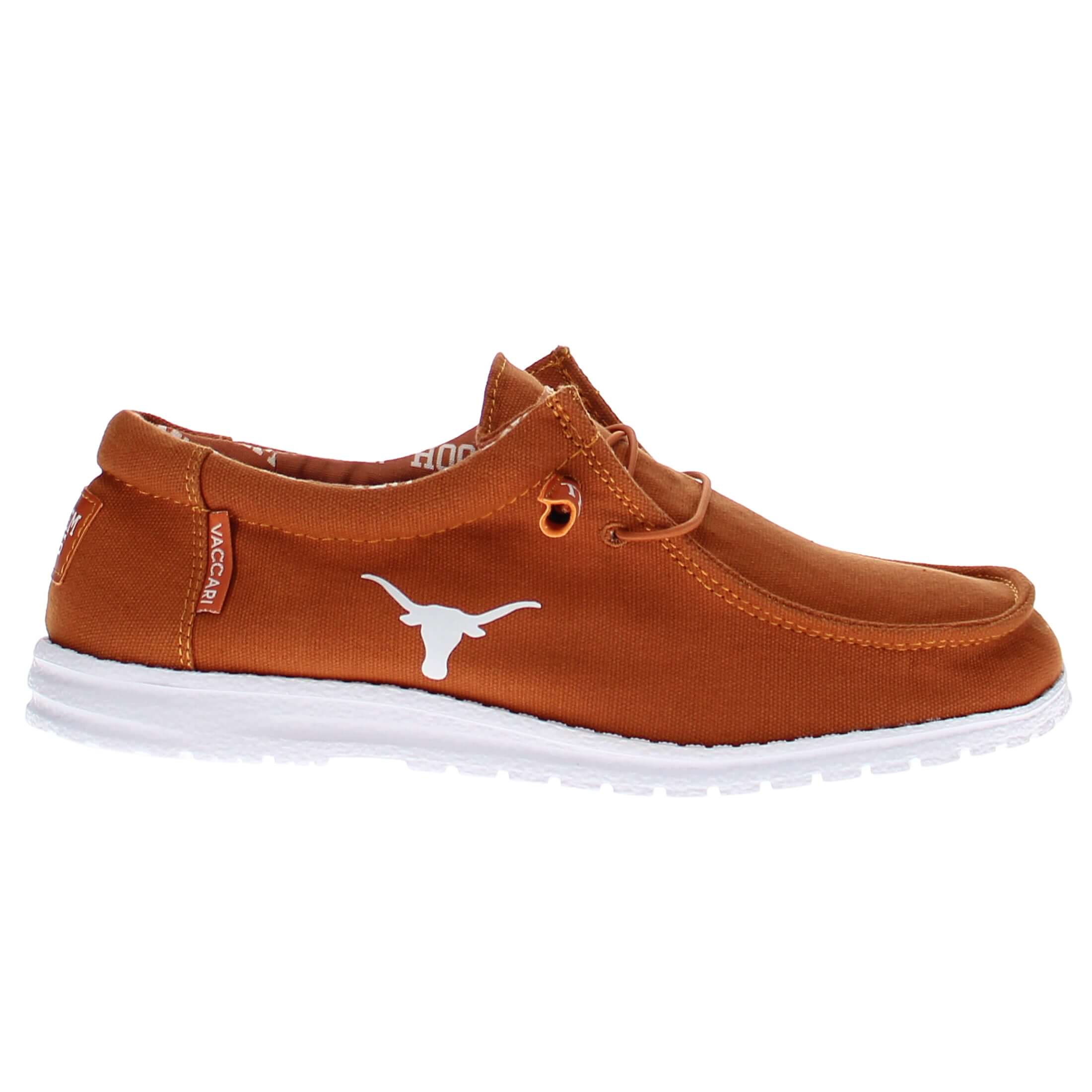 Mens University of Texas Longhorns Brunt Orange Canvas Shoes by Vaccari
