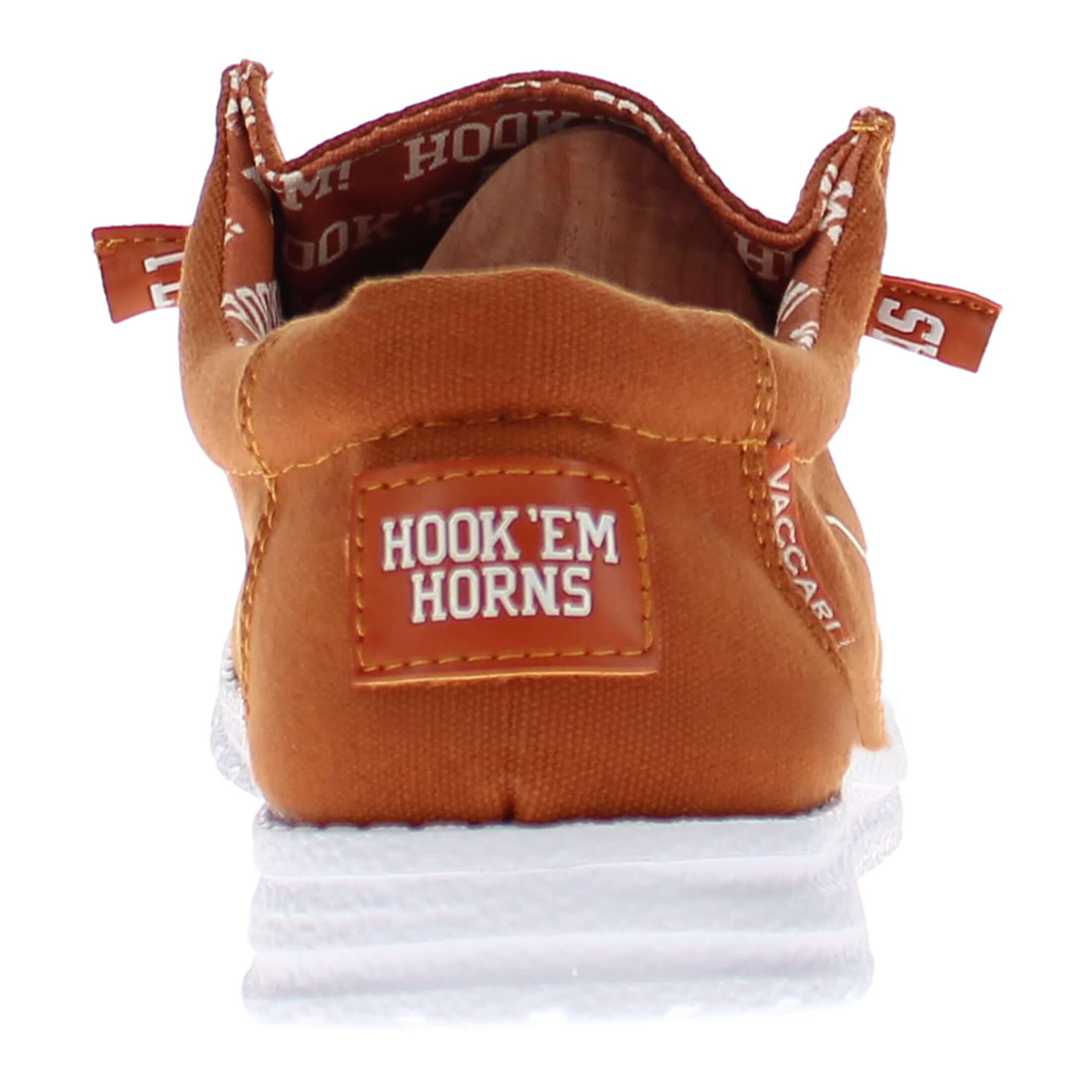 Mens University of Texas Longhorns Brunt Orange Canvas Shoes by Vaccari