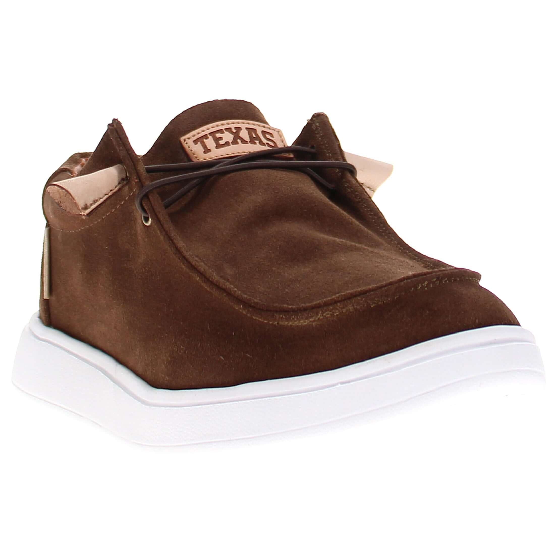 Men's University of Texas leather suede slip-on shoes