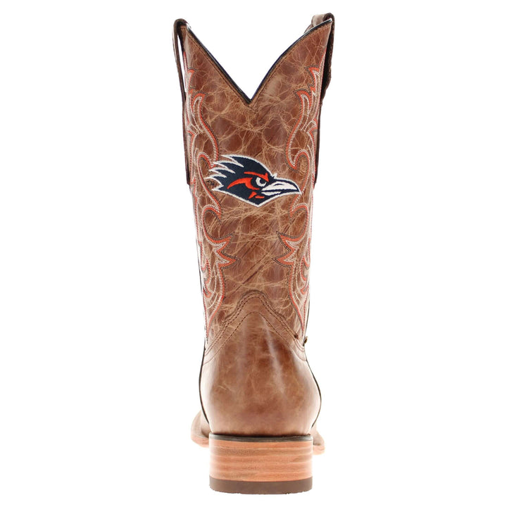 Men's University of Texas at San Antonio Tan Sqaure Toe Cowboy Boots by Vaccari