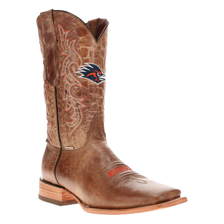 Men's University of Texas at San Antonio Tan Sqaure Toe Cowboy Boots by Vaccari