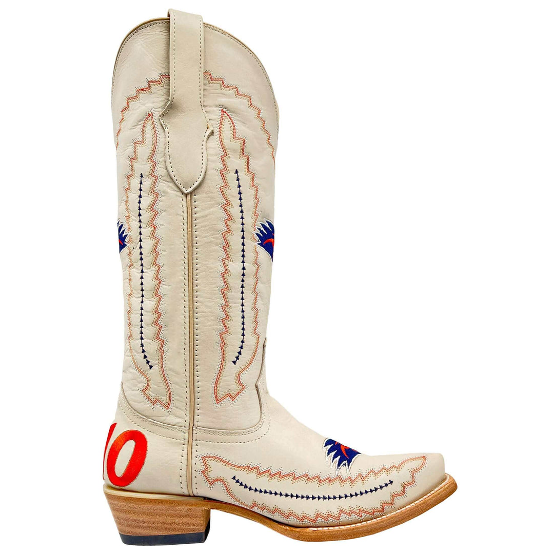 Women's UTSA Roadrunners Bone Snip Toe Cowgirl Boots Naomi by Vaccari