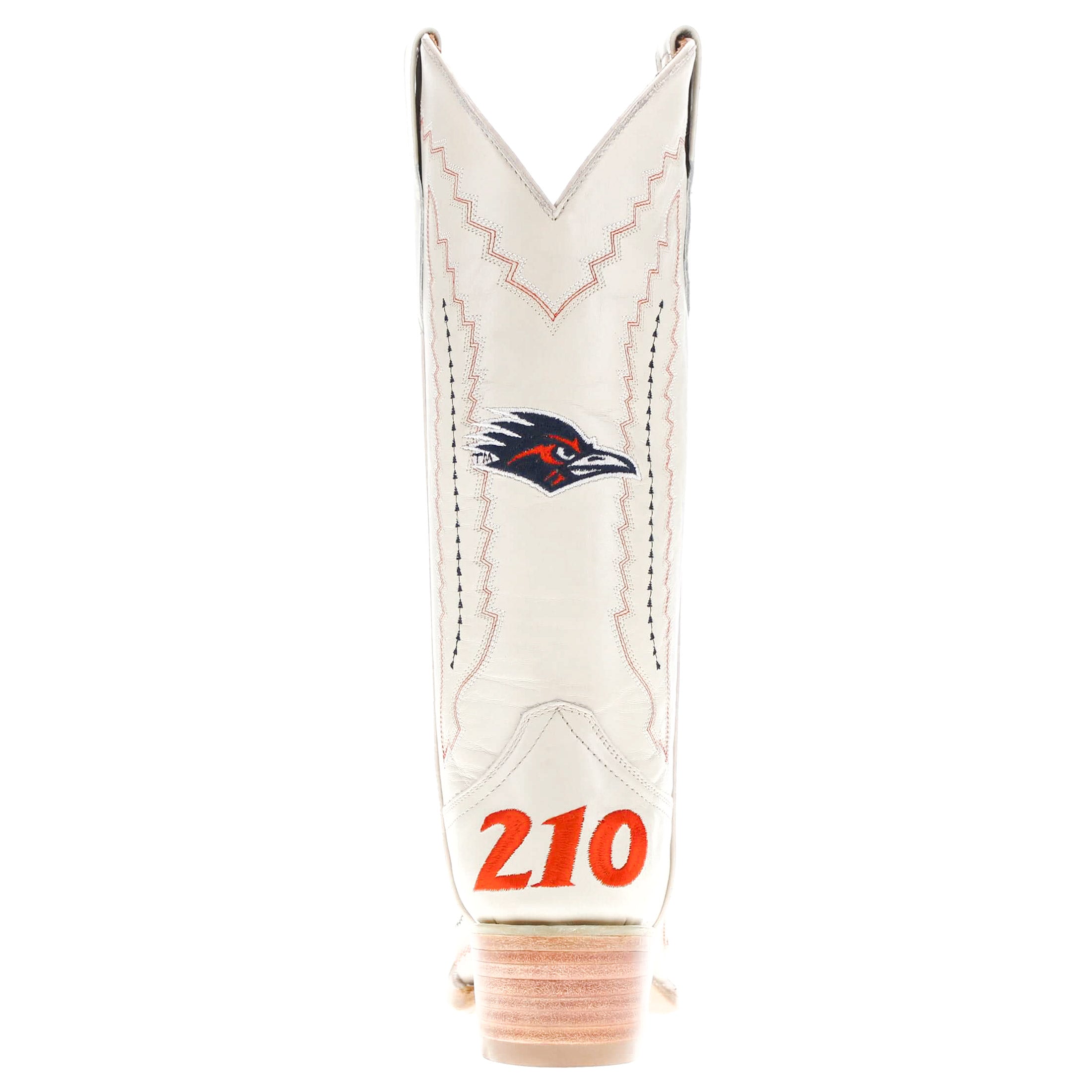 Women's University of Texas at San Antonio Roadrunners Bone Leather Snip Toe Cowgirl Boots by Vaccari