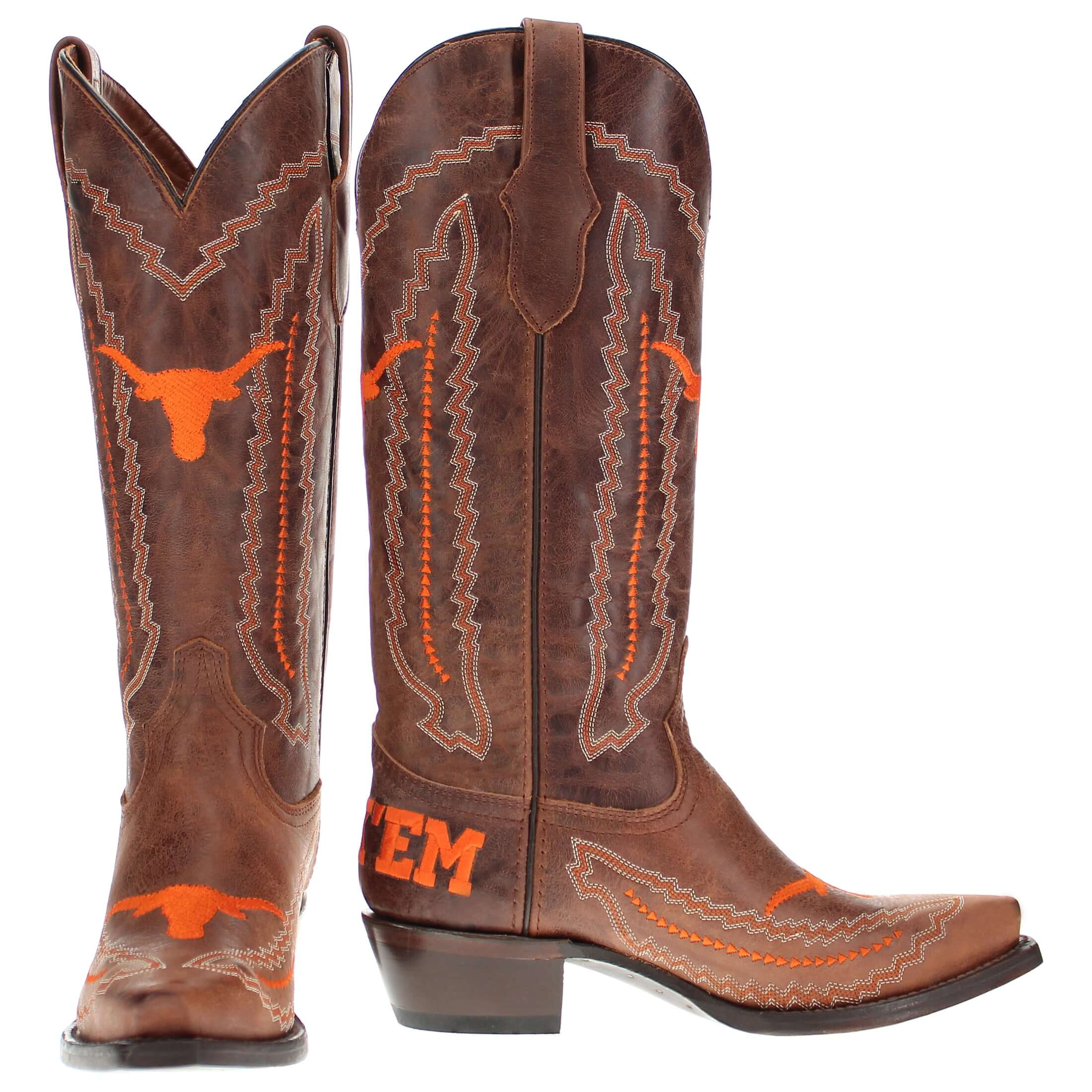 Women's University of Texas Brown Cowgirl Boots | Vaccari