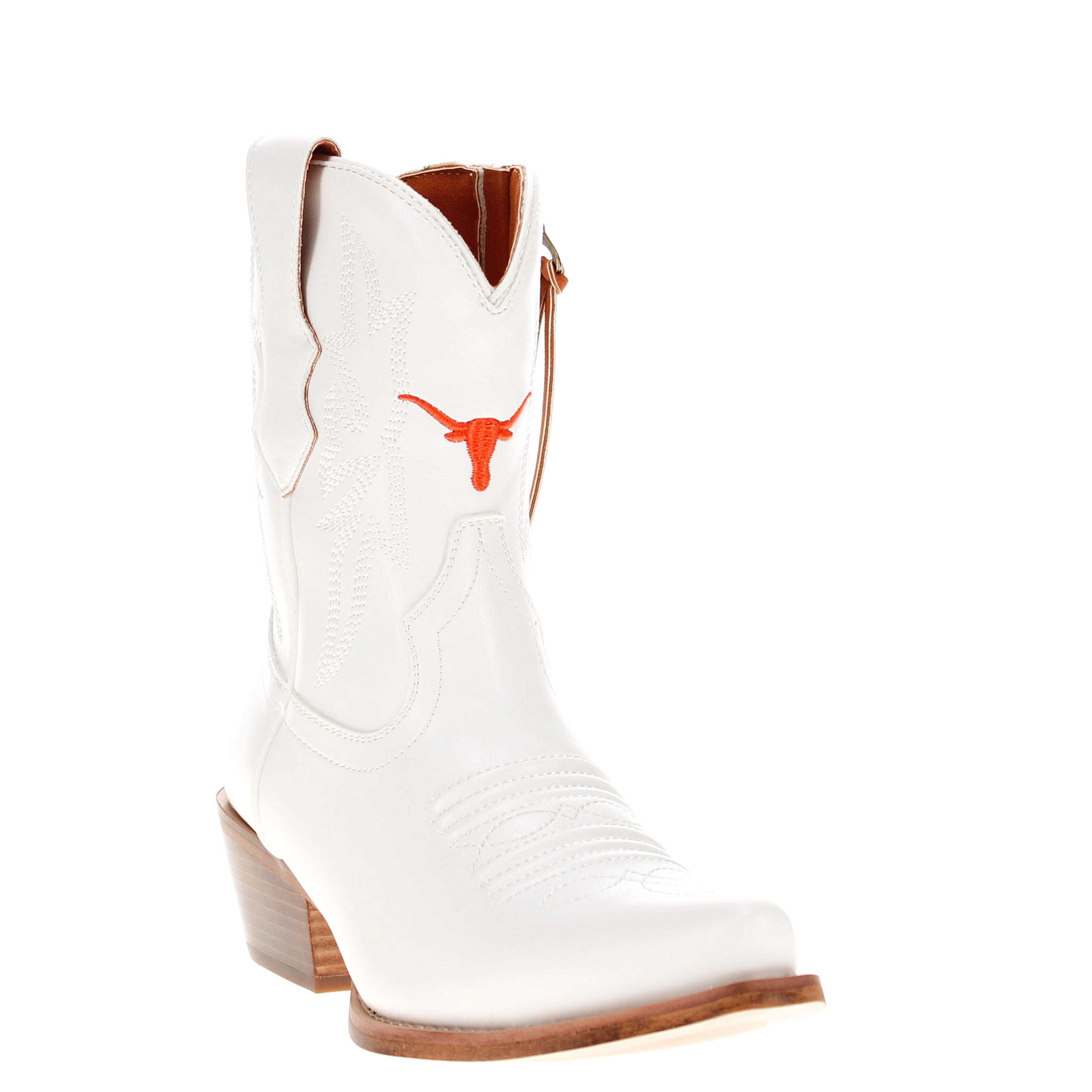 Women's University of Texas White Cowgirl Boots with Color Tassel Lynn by V by Vaccari