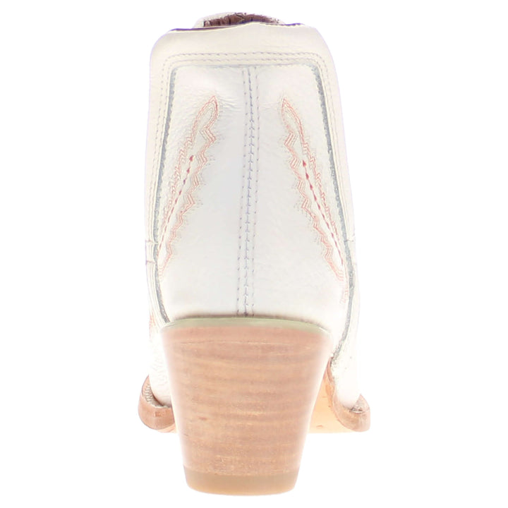 Women's University of Texas White pointed Toe Booties by Vaccari