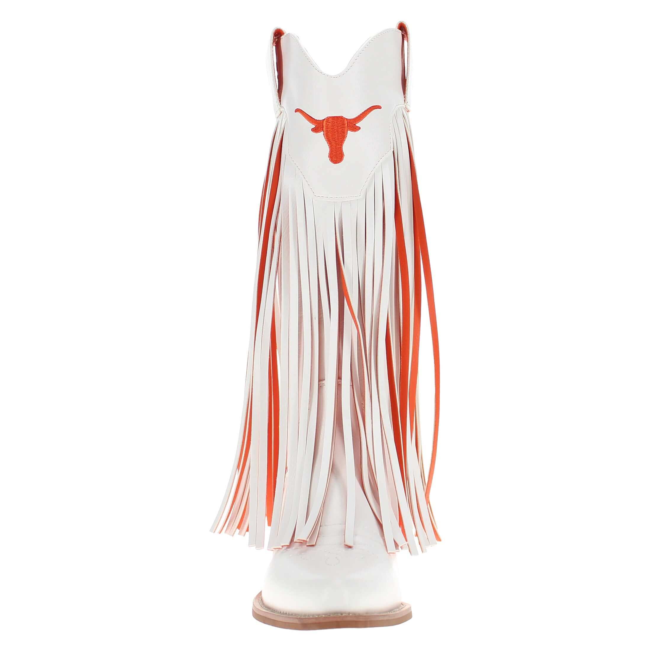 University of Texas Kacey White Fringe Boot By V By Vaccari