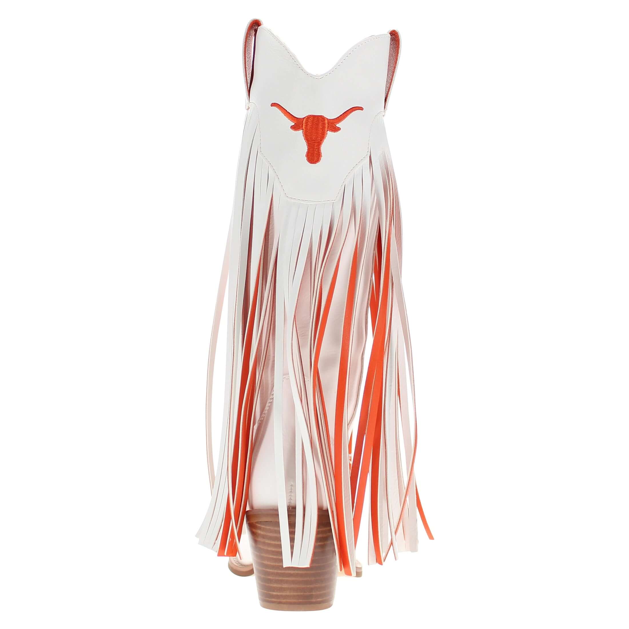 University of Texas Kacey White Fringe Boot By V By Vaccari
