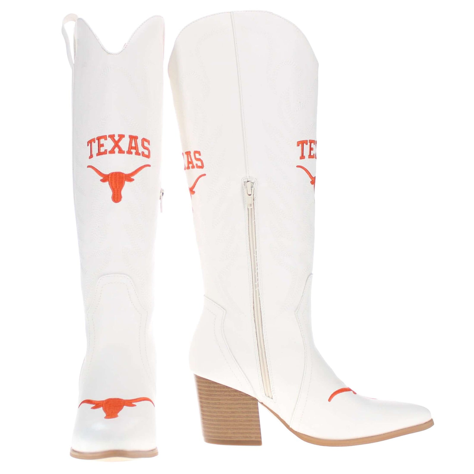 University of Texas Blair Tall White Boot By V By Vaccari