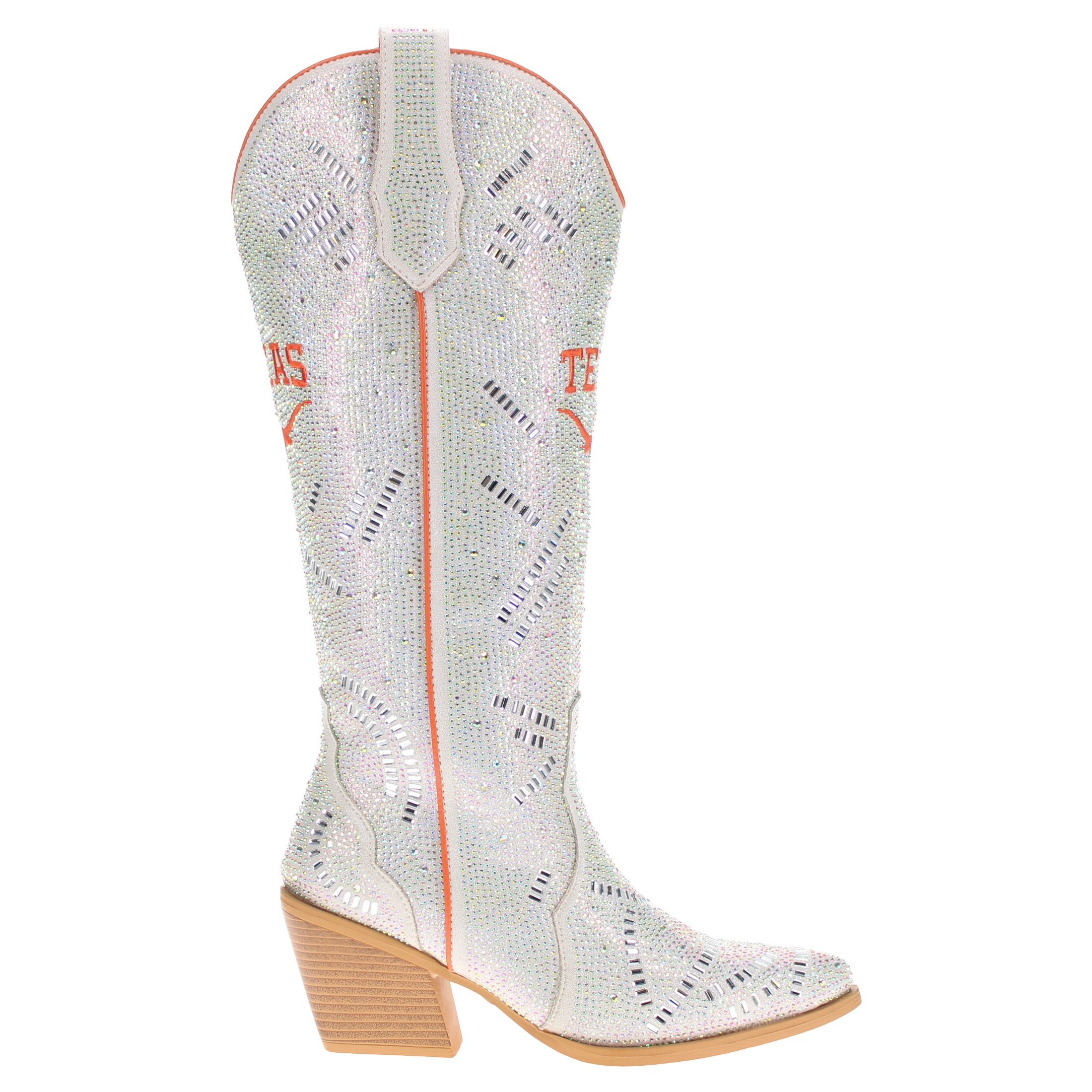Women's University of Texas Natural Tall Bling Cowgirl Boots Amber by V by Vaccari
