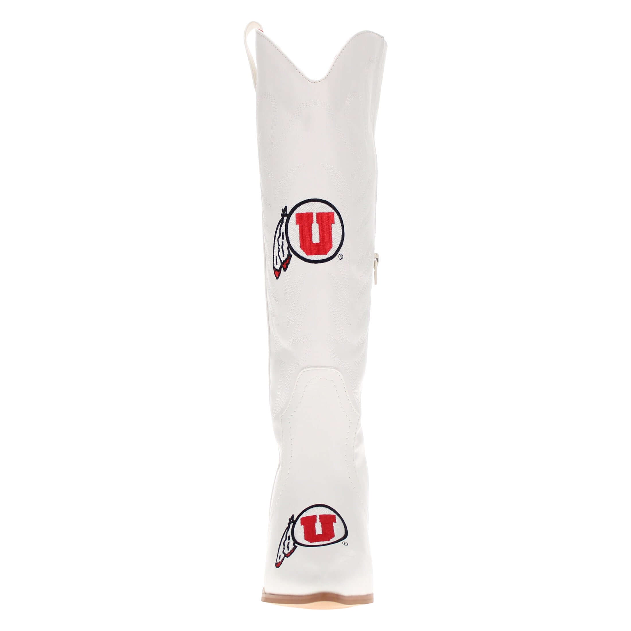 Women's University of Utah Tall White Boot Blair By V By Vaccari