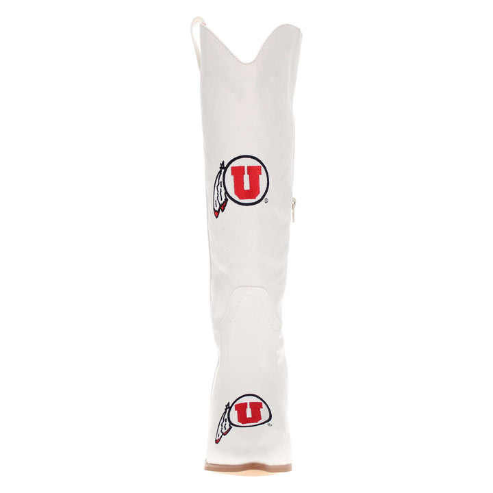 Women's University of Utah Tall White Boot Blair By V By Vaccari