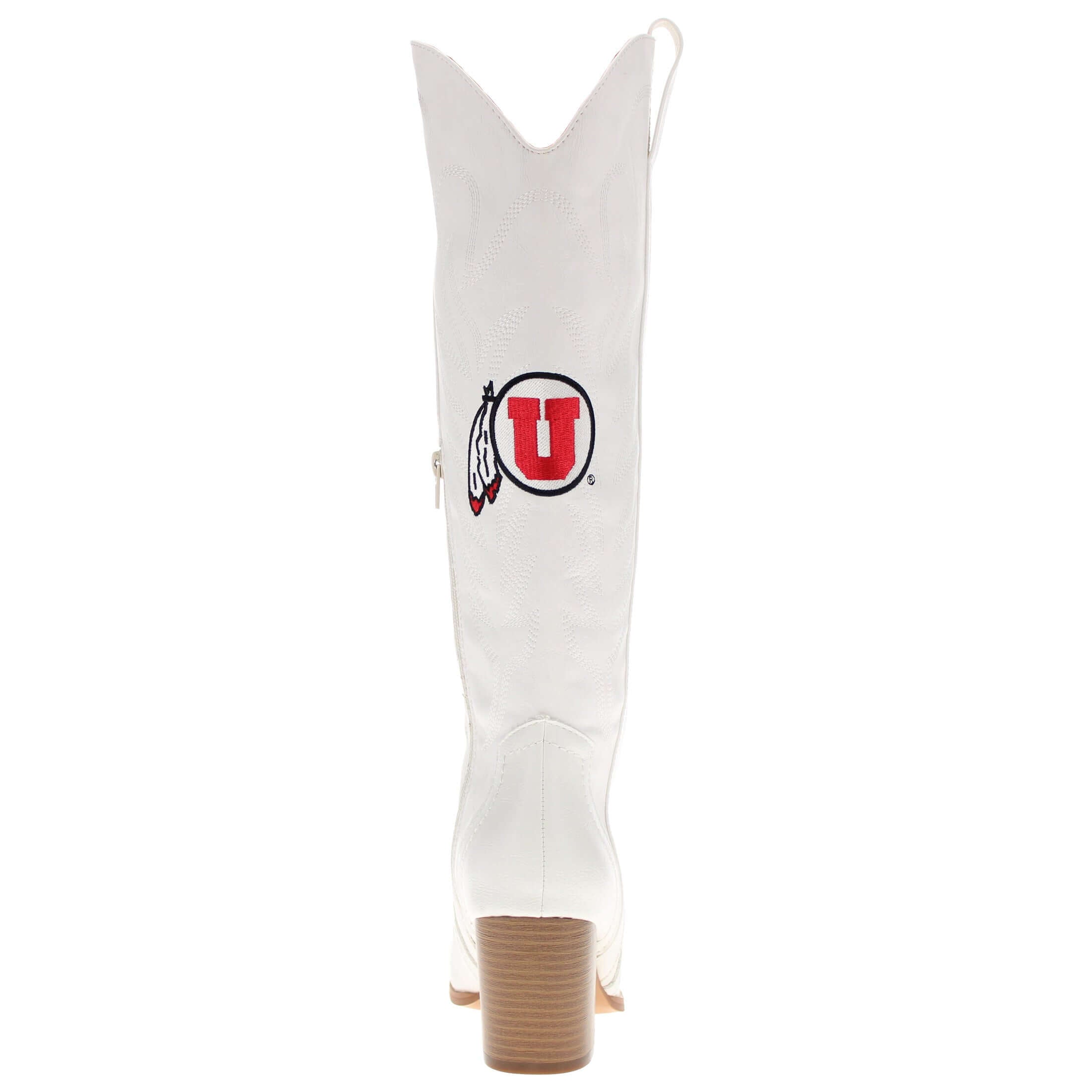 Women's University of Utah Tall White Boot Blair By V By Vaccari