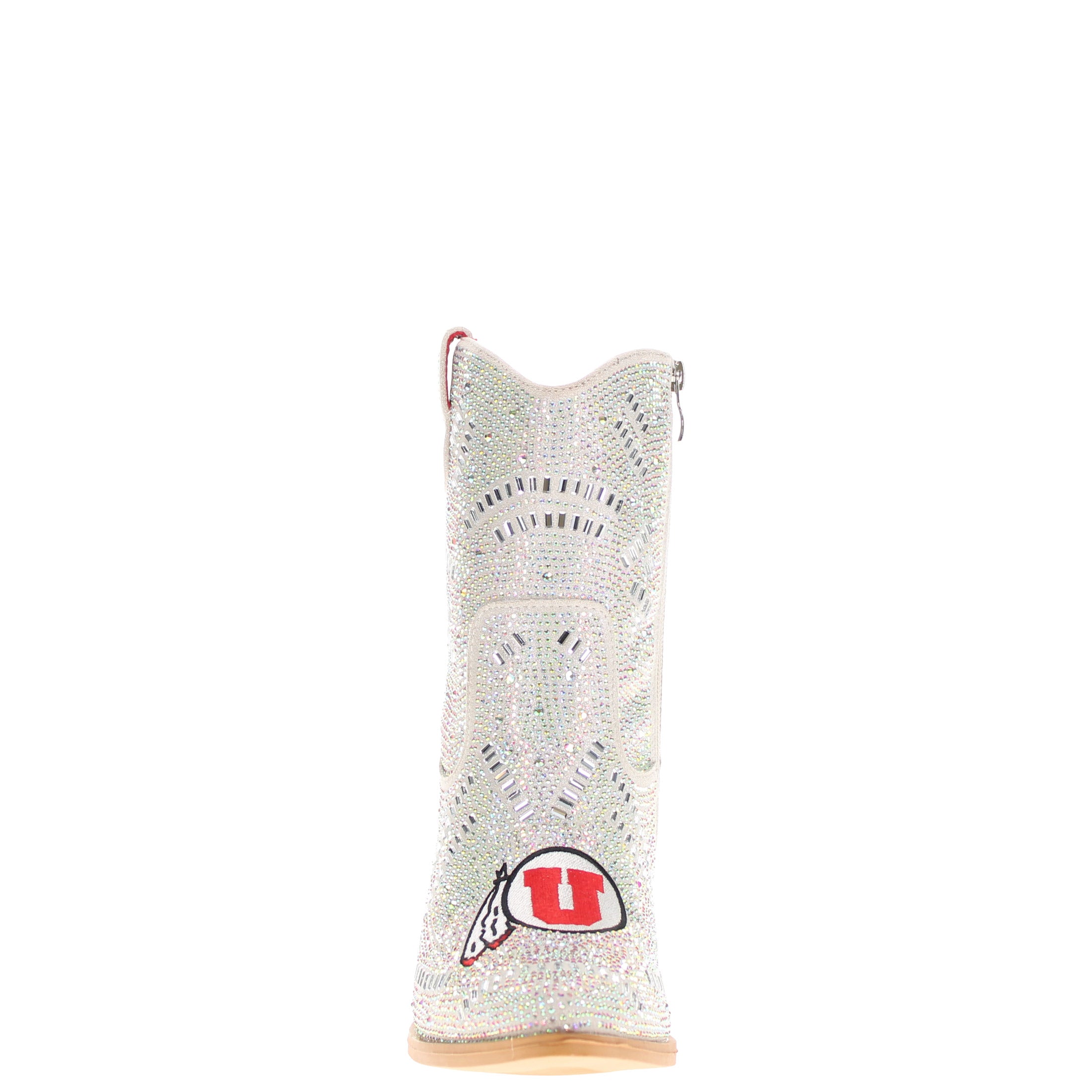 Women's University of Utah Natural Bling Cowgirl Booties Jade by V by Vaccari