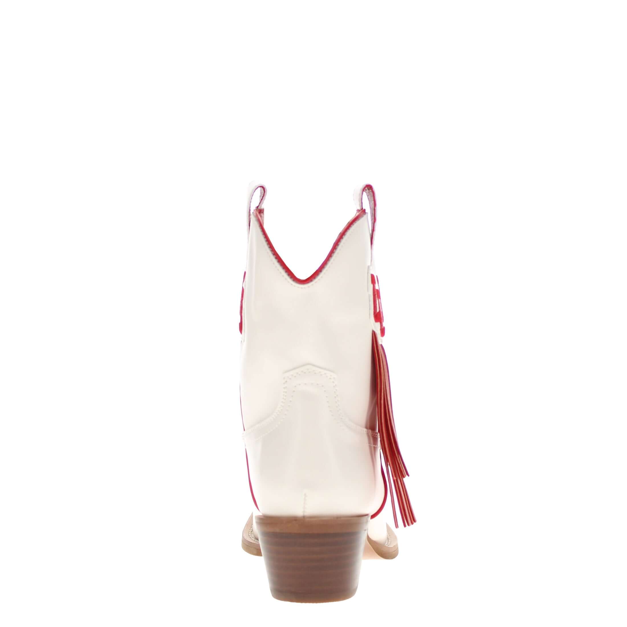 Women's University of Utah Bone Fringe Bootie Lucy By V By Vaccari