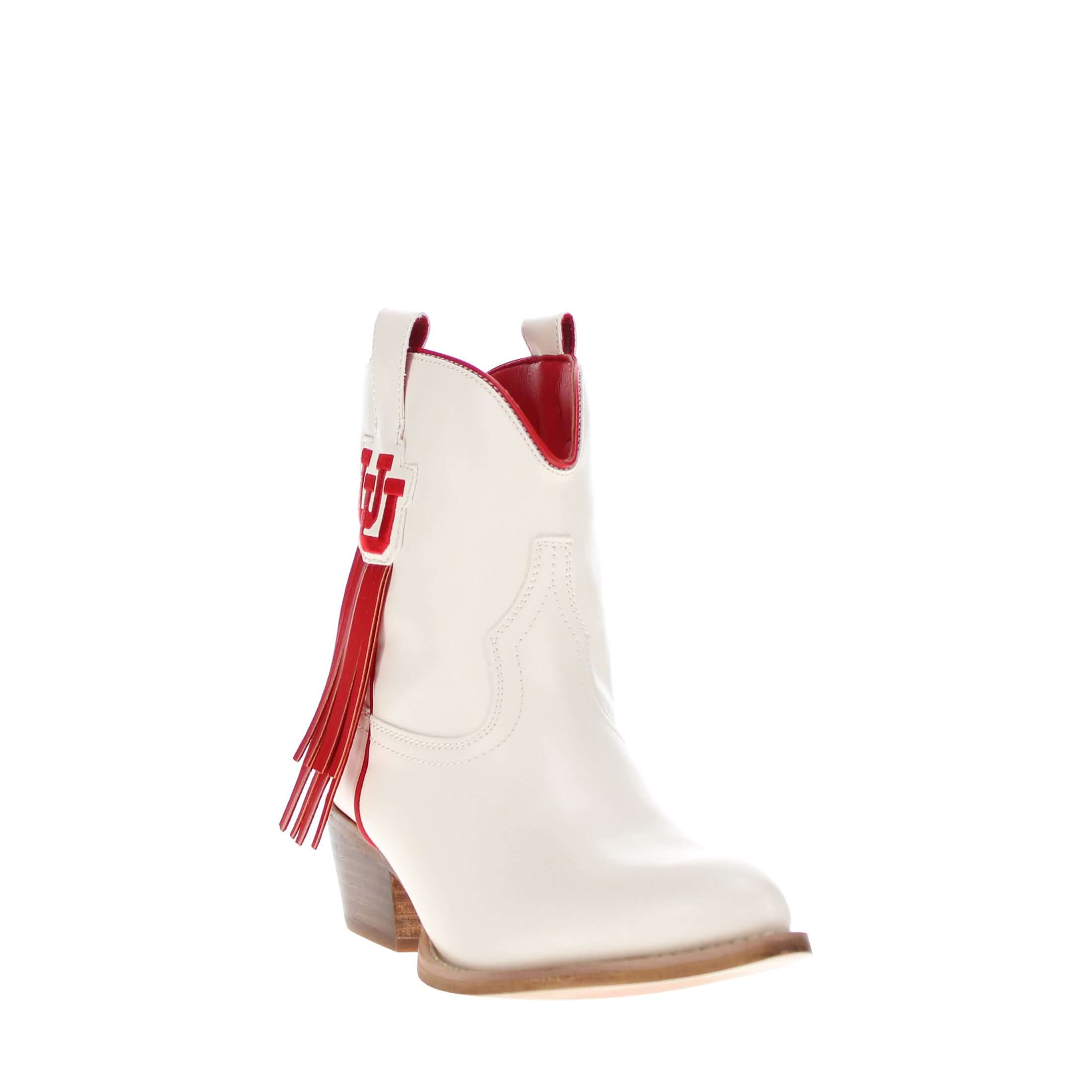 Women's University of Utah Bone Fringe Bootie Lucy By V By Vaccari