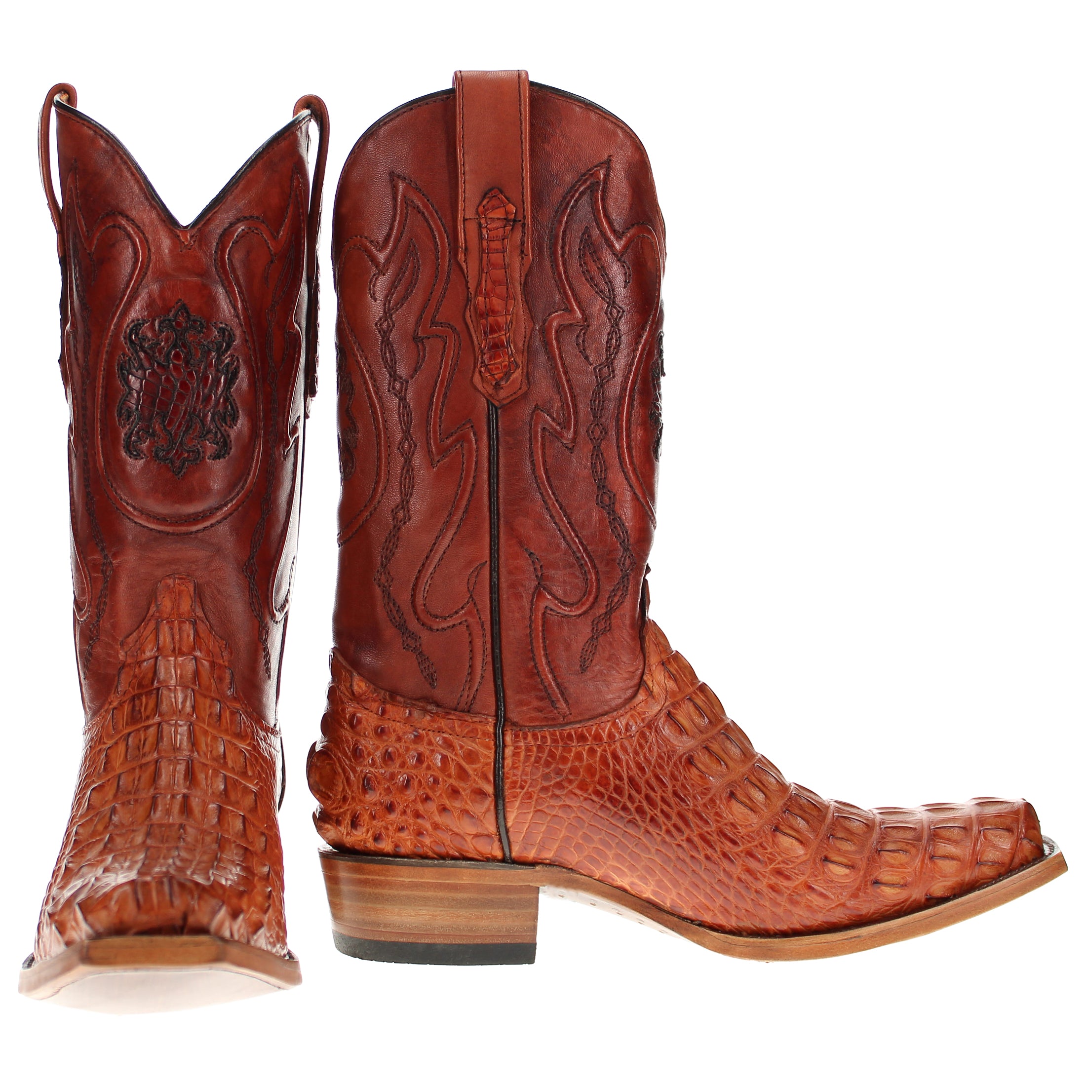 Men's American Alligator Hornback Narrow Square Toe Boots