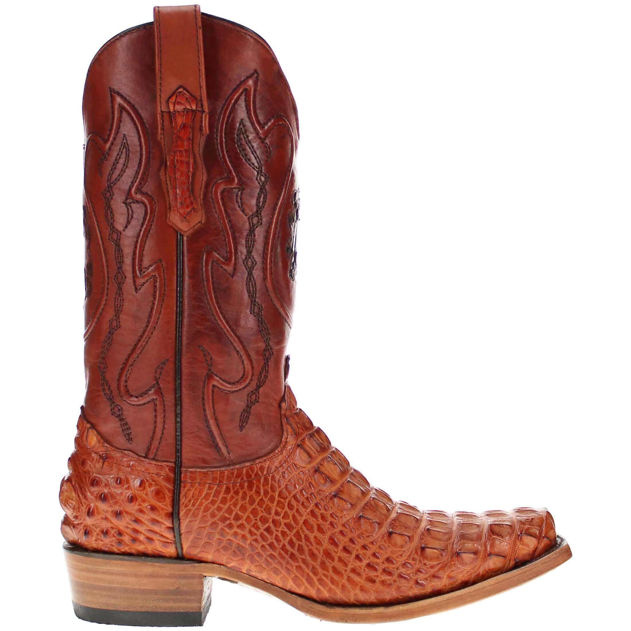 Men's American Alligator Hornback Narrow Square Toe Boots