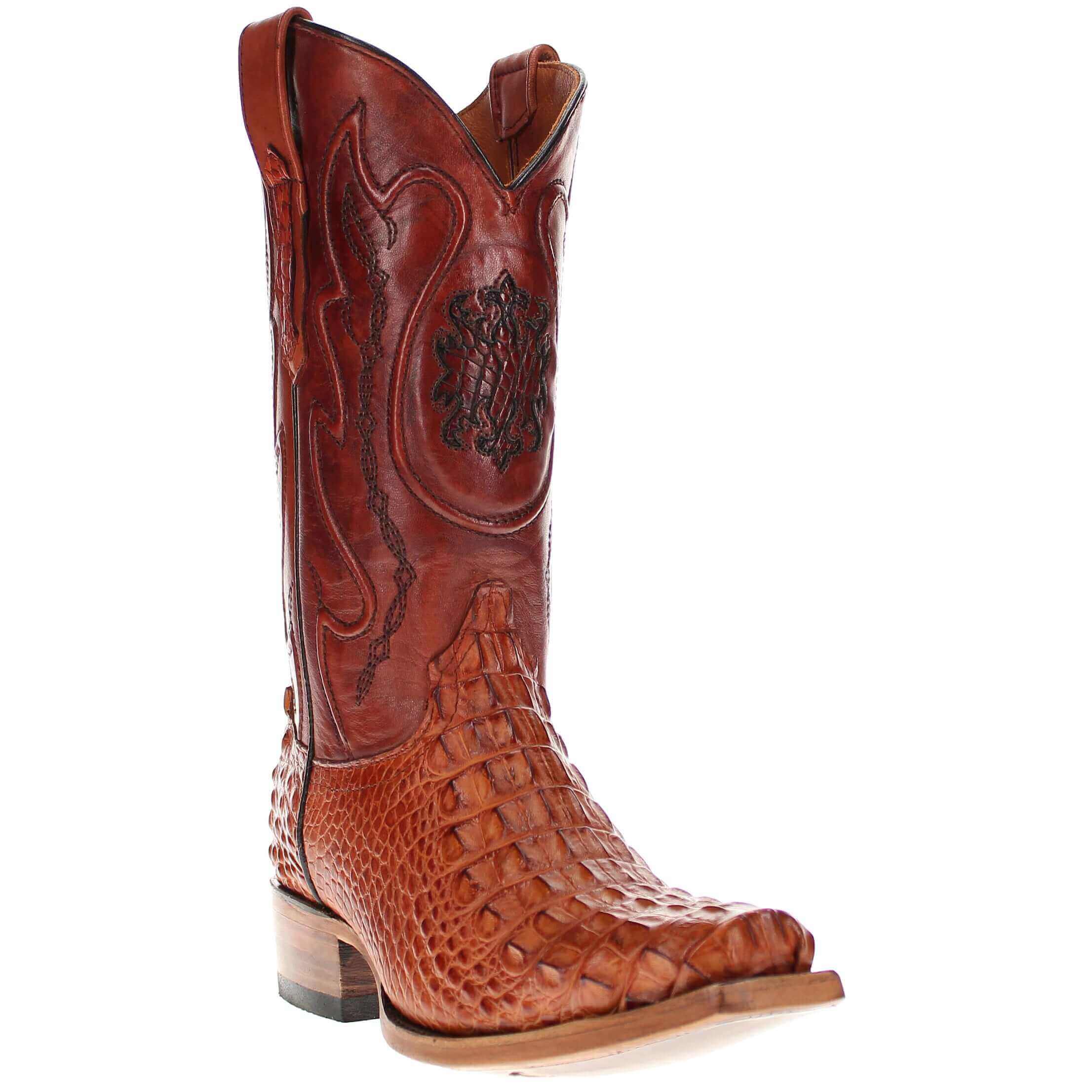 Men's American Alligator Hornback Narrow Square Toe Boots