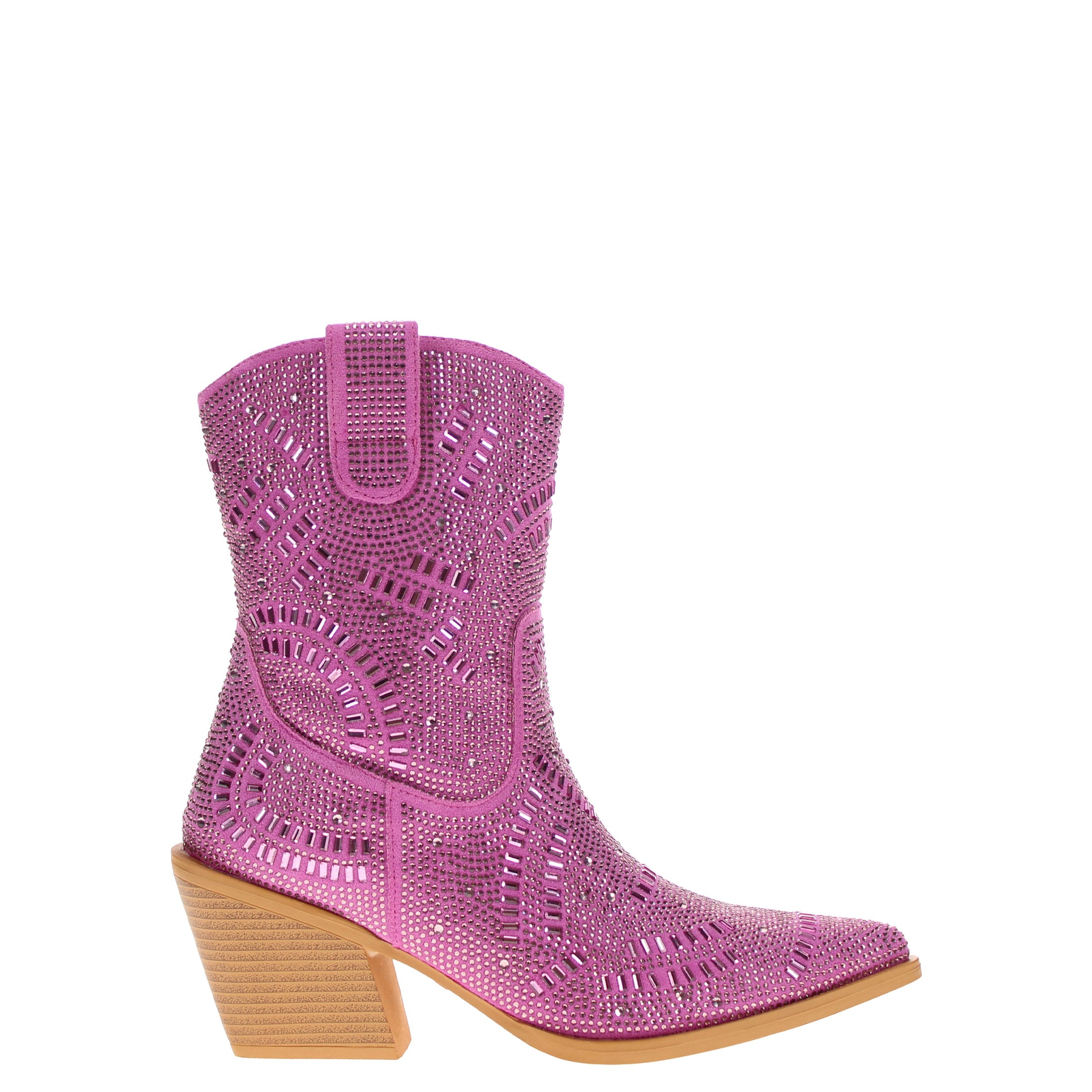 Women's Purple Bling Cowgirl Booties Sadie by V by Vaccari