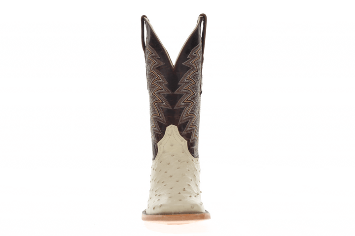 Men's White Ostirch Cowboy Boots Bennett by Vaccari Core