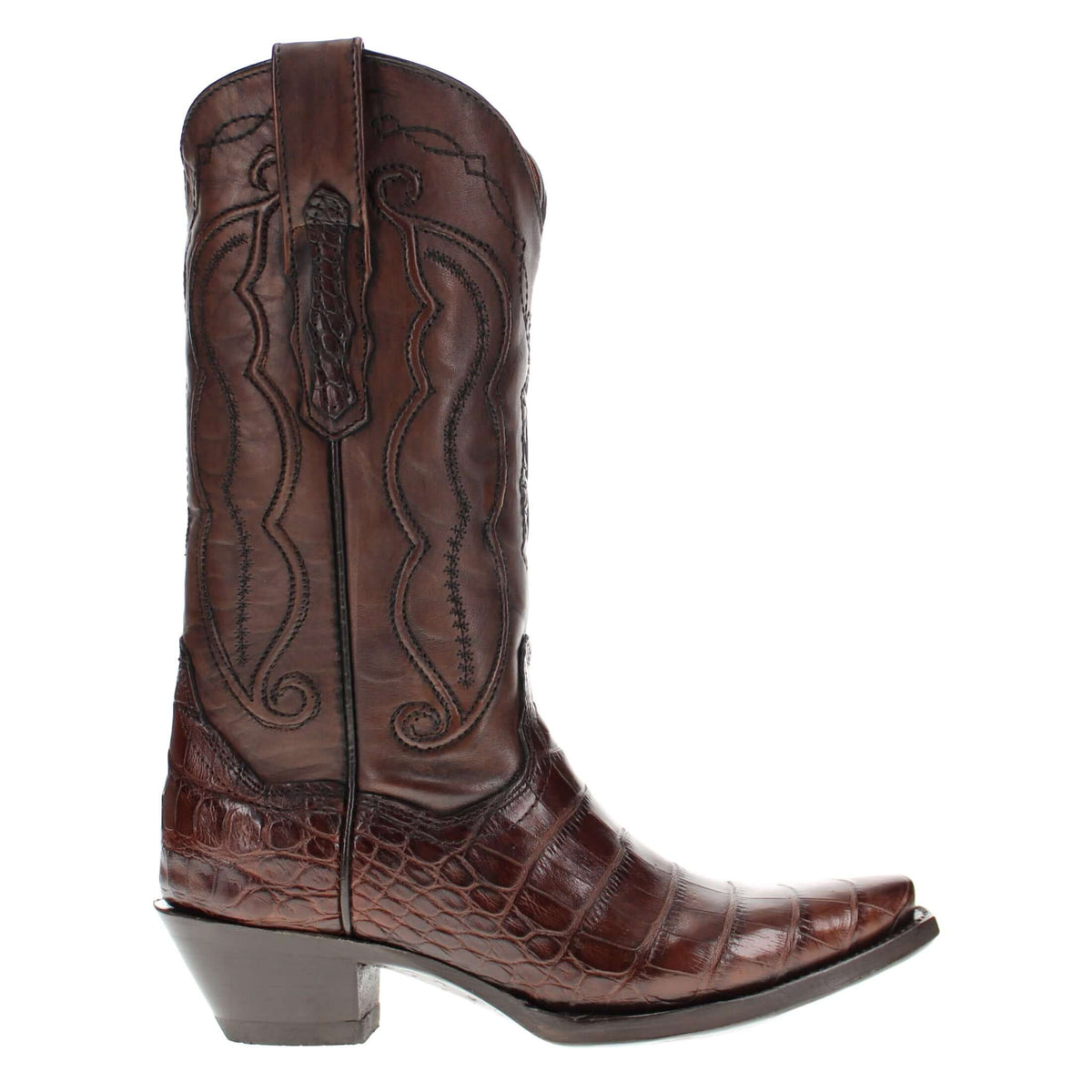 Women's Vaccari American Alligator Belly Snip Toe Boots by Vaccari