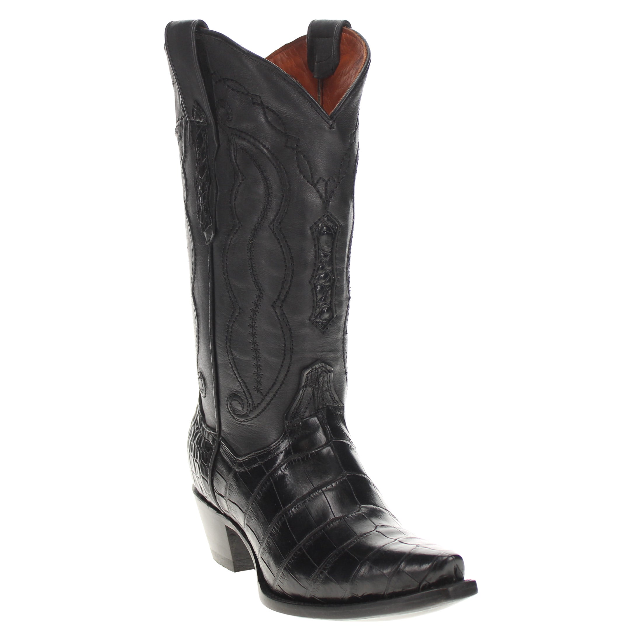 Womens Vaccari American Alligator Belly Snip Toe Boots by Vaccari